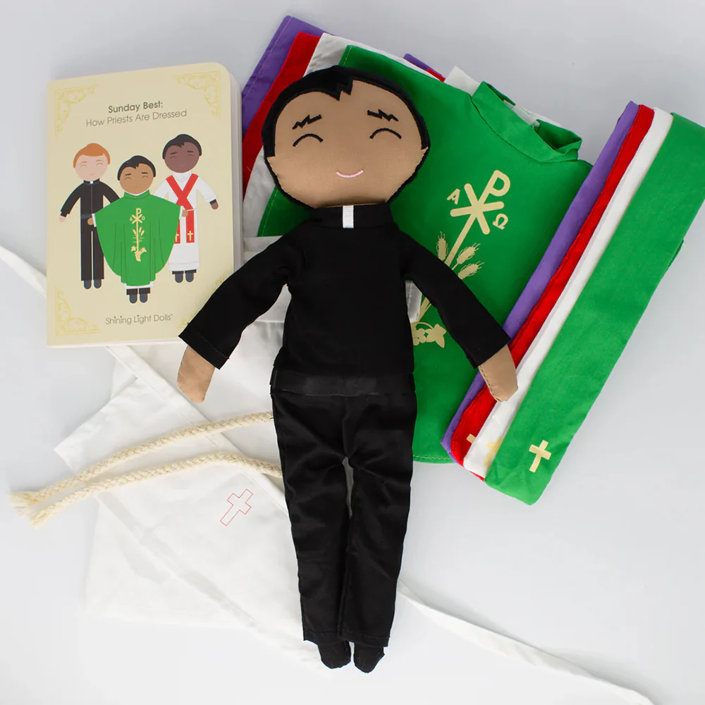 Catholic Priest Doll & Clothing Set - Multiple Skin Tones - Image 6
