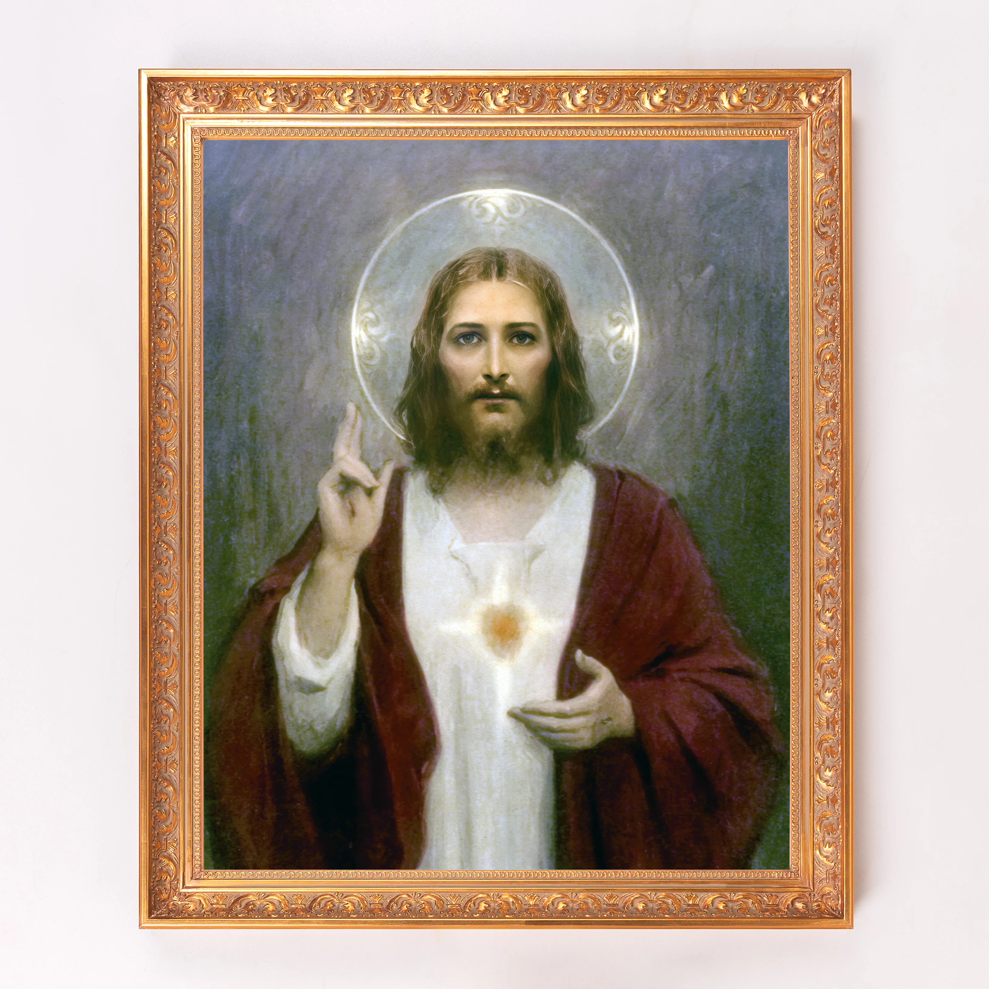 Chambers Sacred Heart of Jesus Framed Canvas - Sacred Signature Collection - Image 2