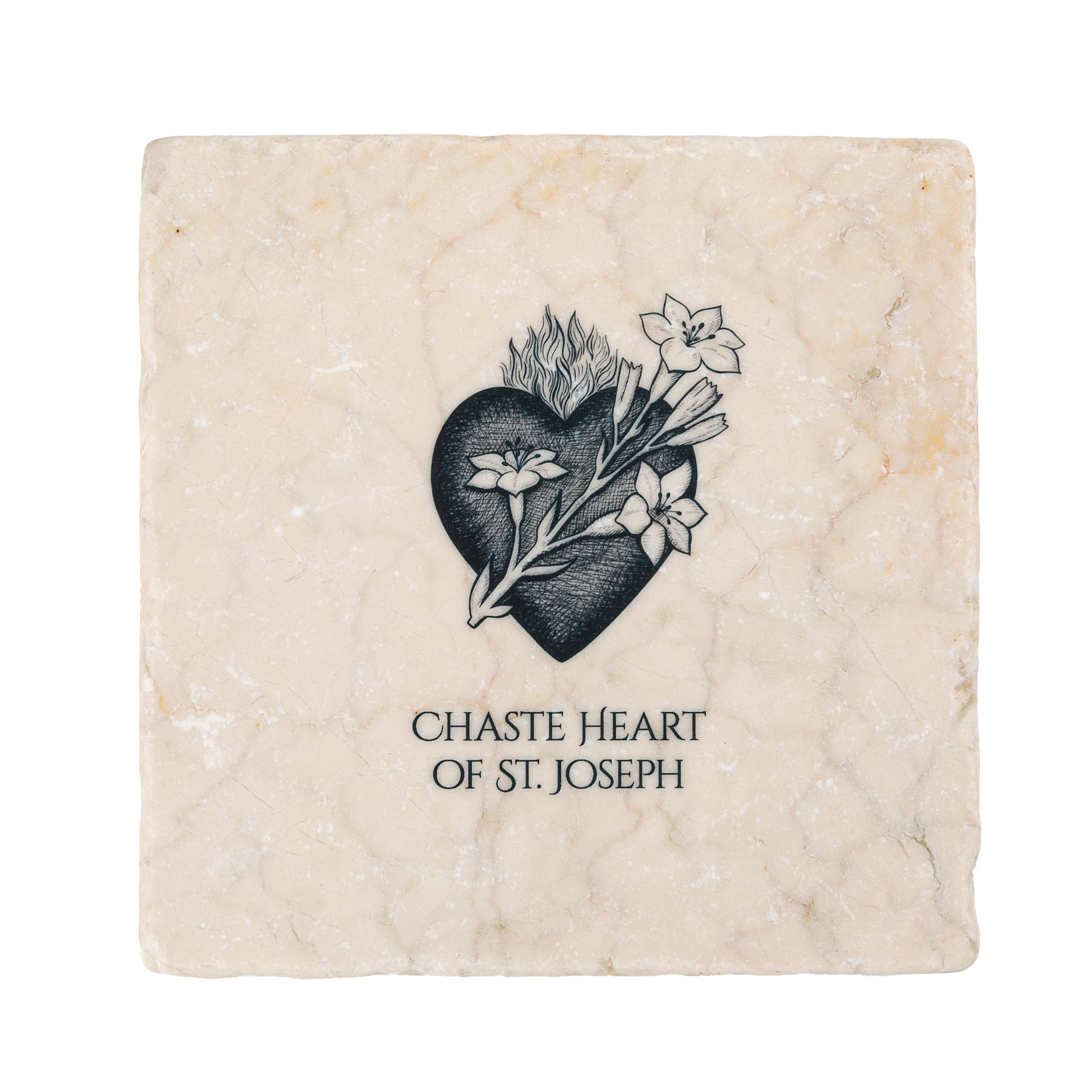 Chaste Heart of St. Joseph Tumbled Stone Tile