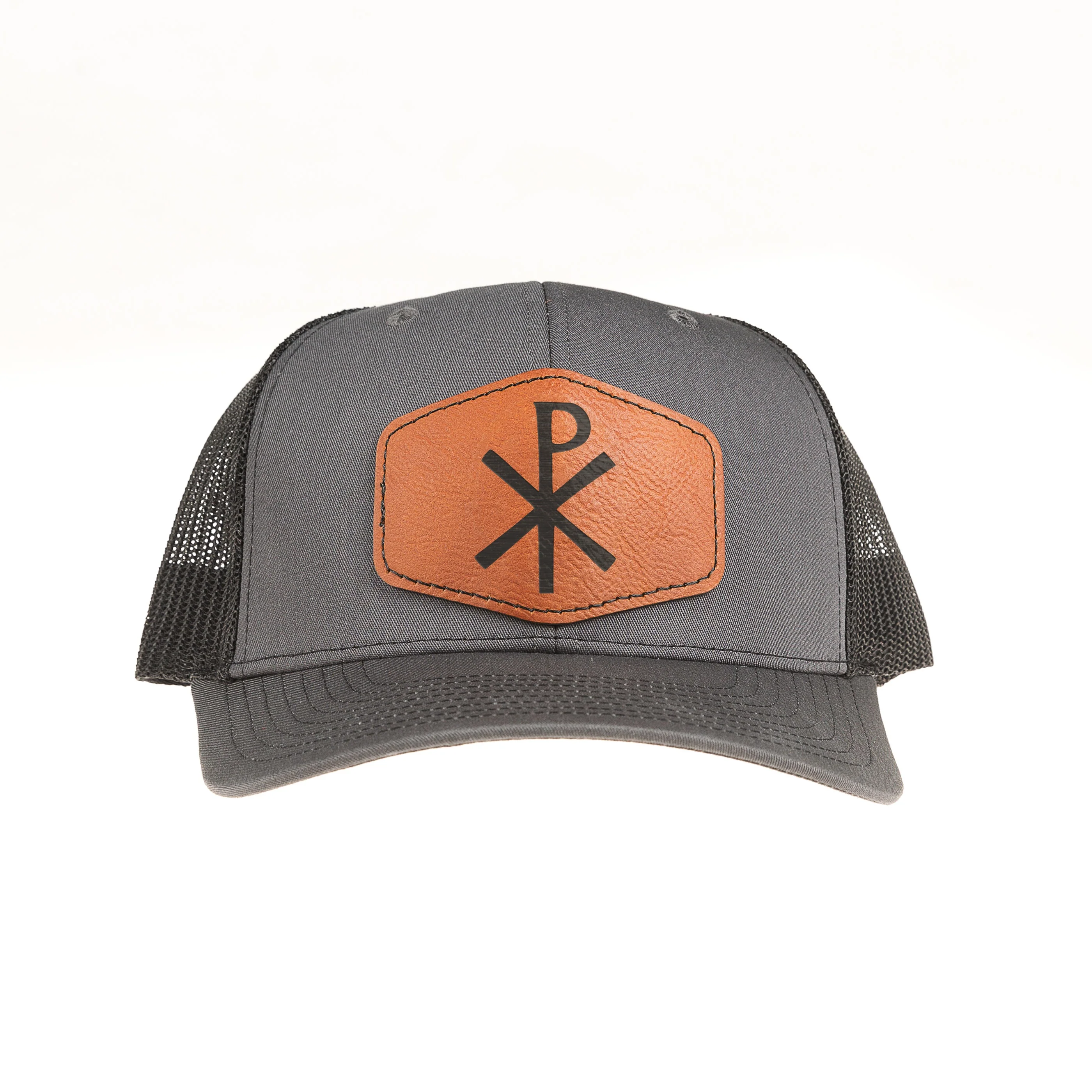 Chi Rho Leather Patch Ball Cap - Image 3