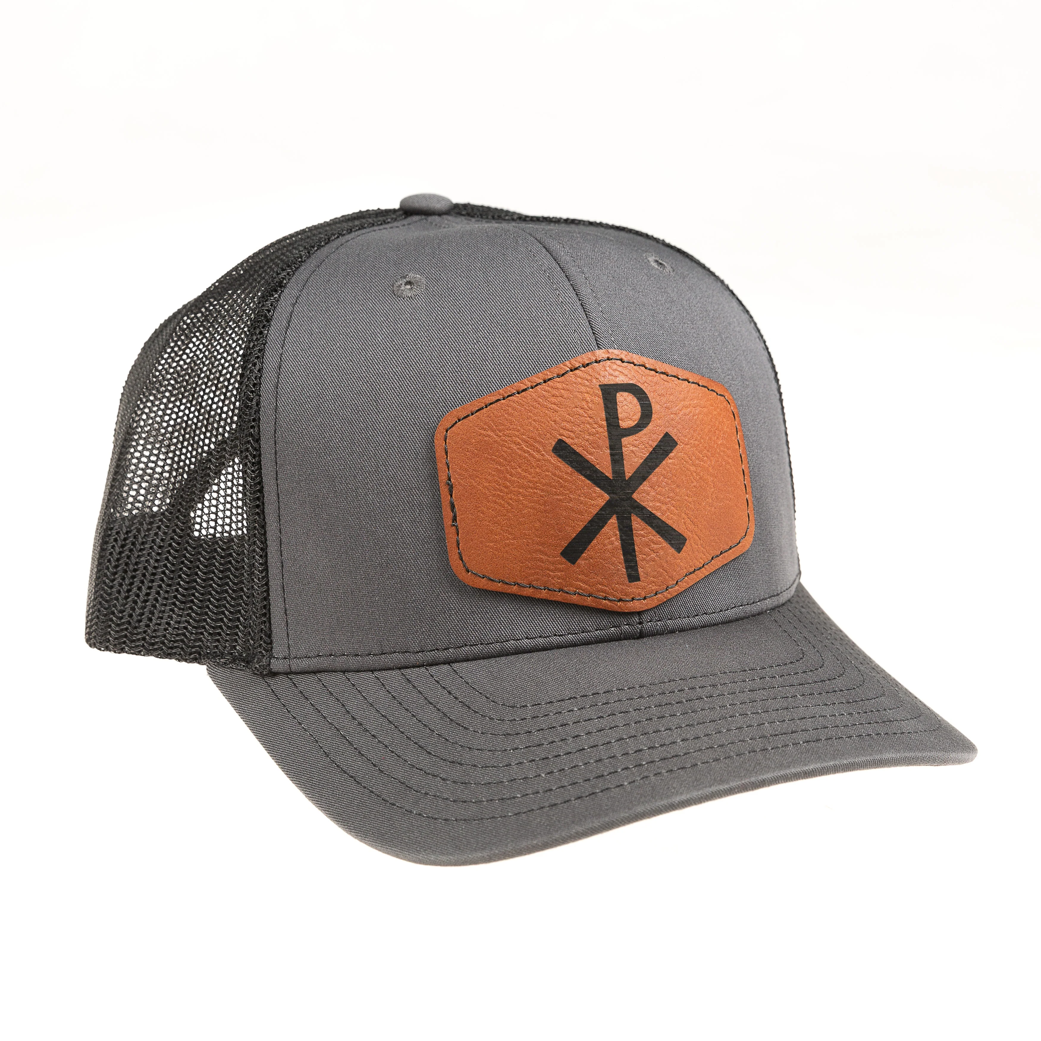 Chi Rho Leather Patch Ball Cap - Image 4