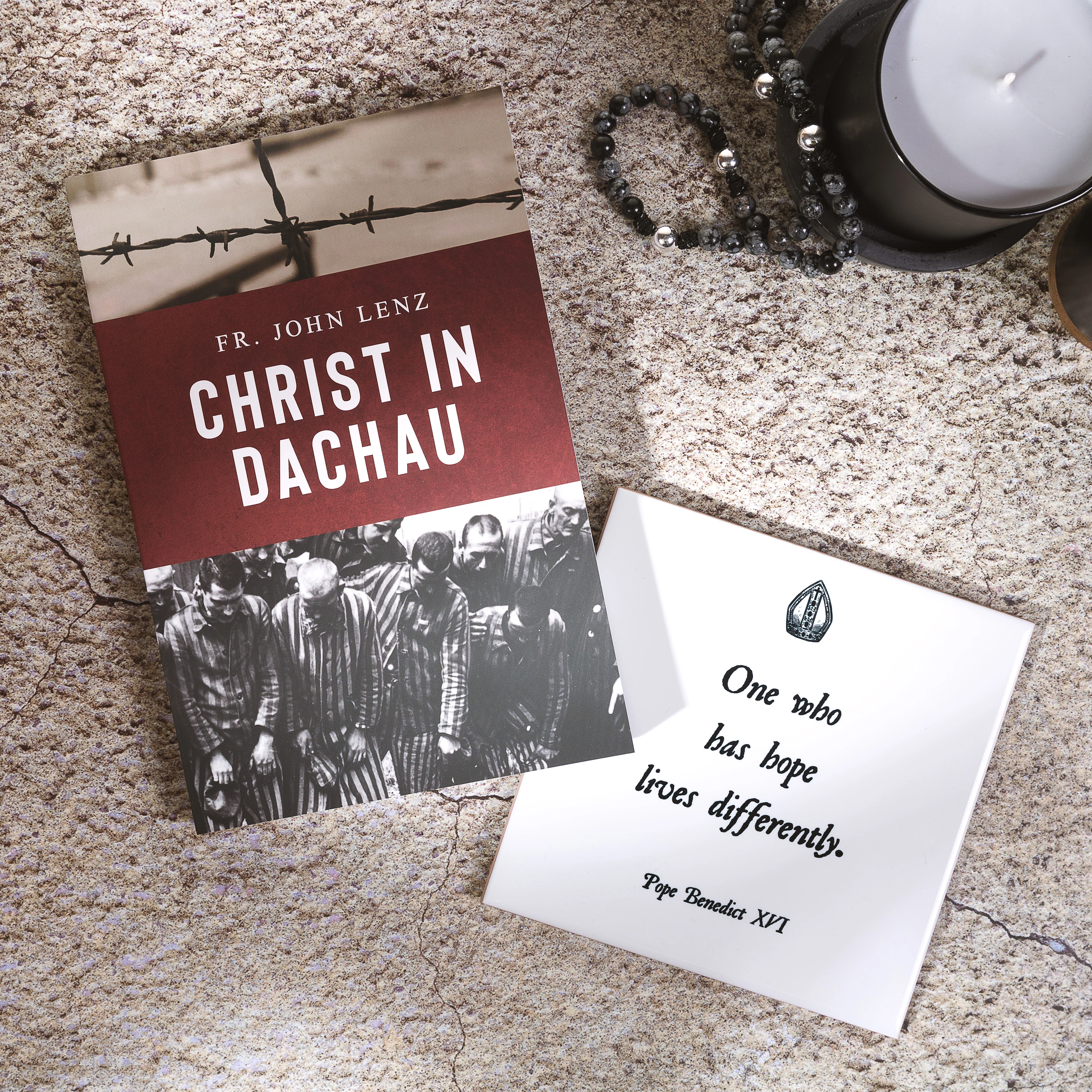 Christ in Dachau Book & Pope Benedict Hope Tile Gift Set