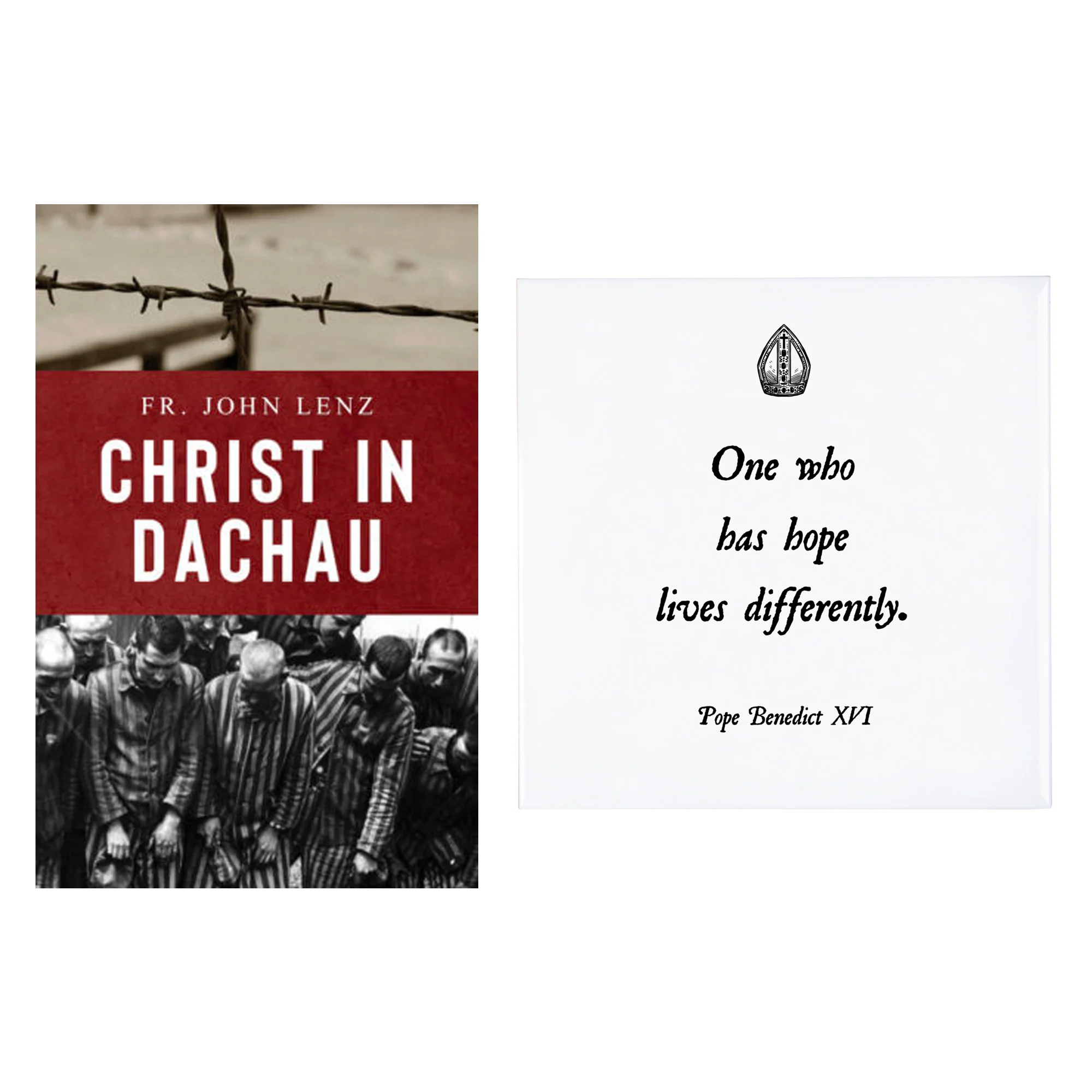 Christ in Dachau Book & Pope Benedict Hope Tile Gift Set - Image 2