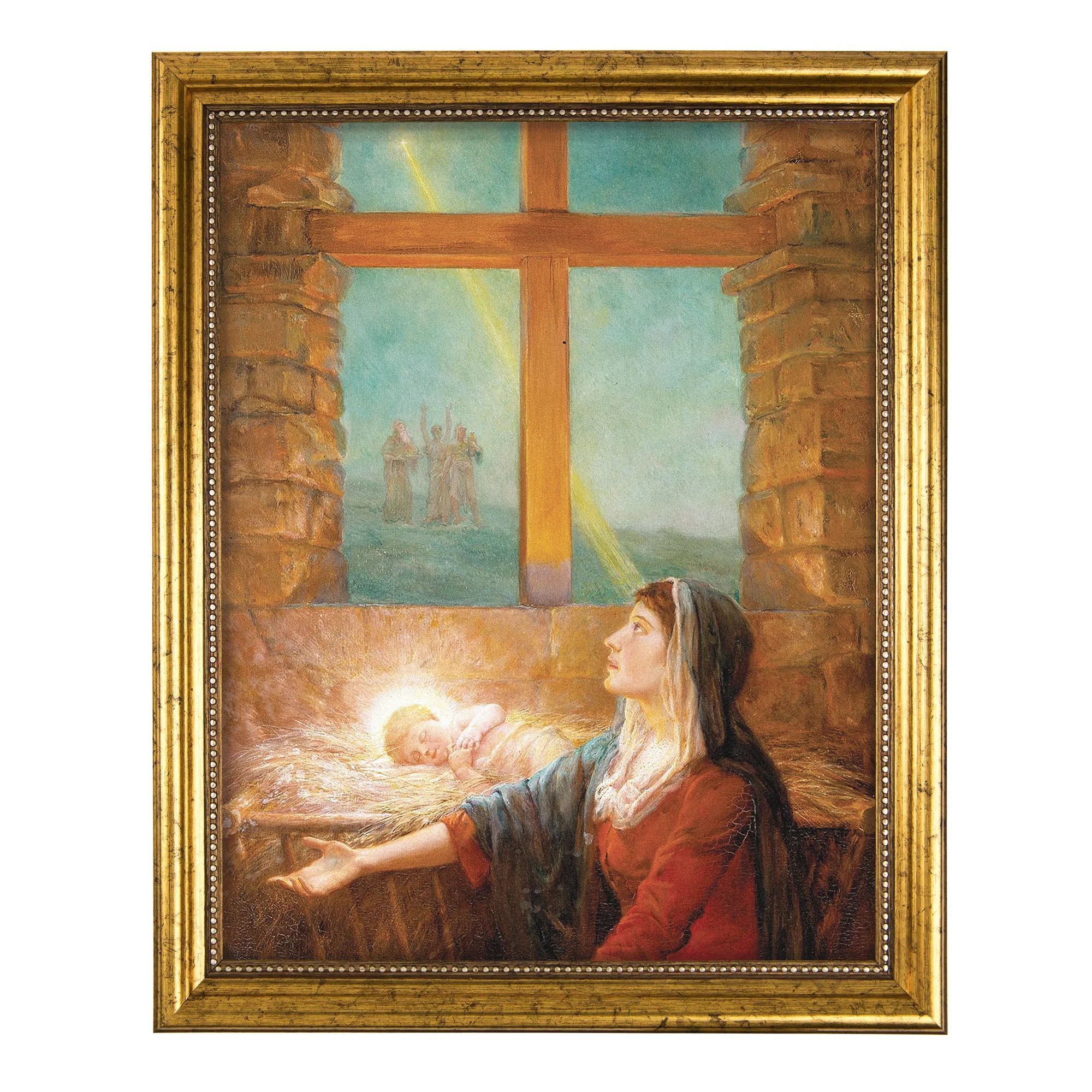 Christmas Morn Antique Gold Framed Print - 8" x 10" - Image 2