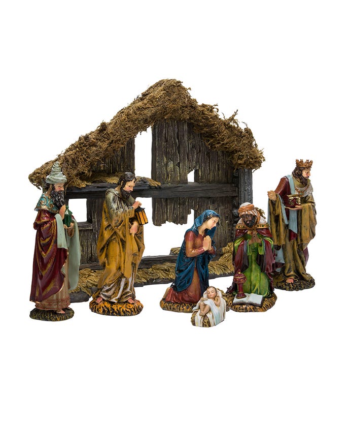 Colorful & Classic Nativity Set - 7 Pieces - Image 4