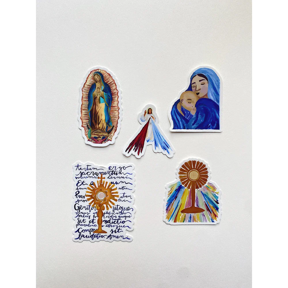 Colorful Vinyl Devotional Stickers - Set of 5
