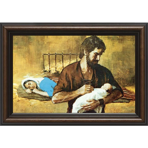 Contemporary Holy Family in Brown & Black Frame - Image 2