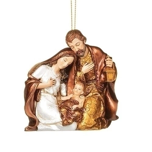 Copper & Gold Holy Family Ornament