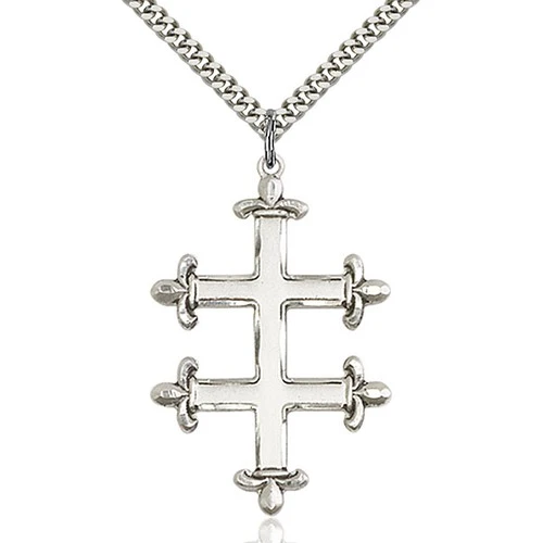 Cross of Lorraine Pendant, Bliss, Sterling Silver