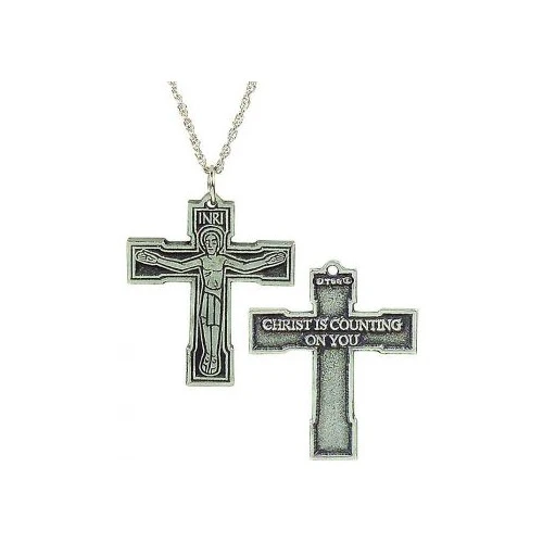 Cursillo Cross Pewter Necklace