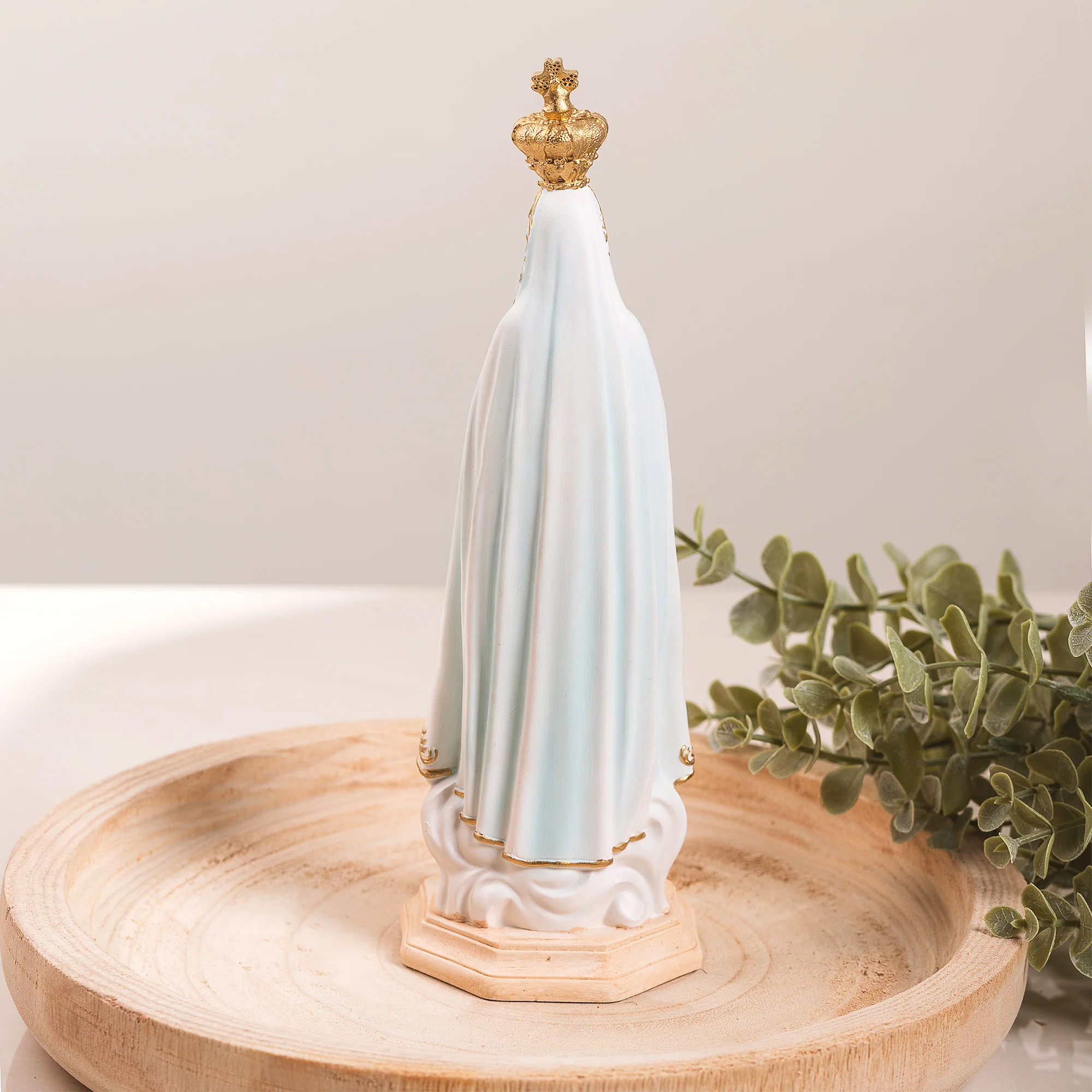 Delicate Our Lady of Fatima Statue - 7.8" - Image 3