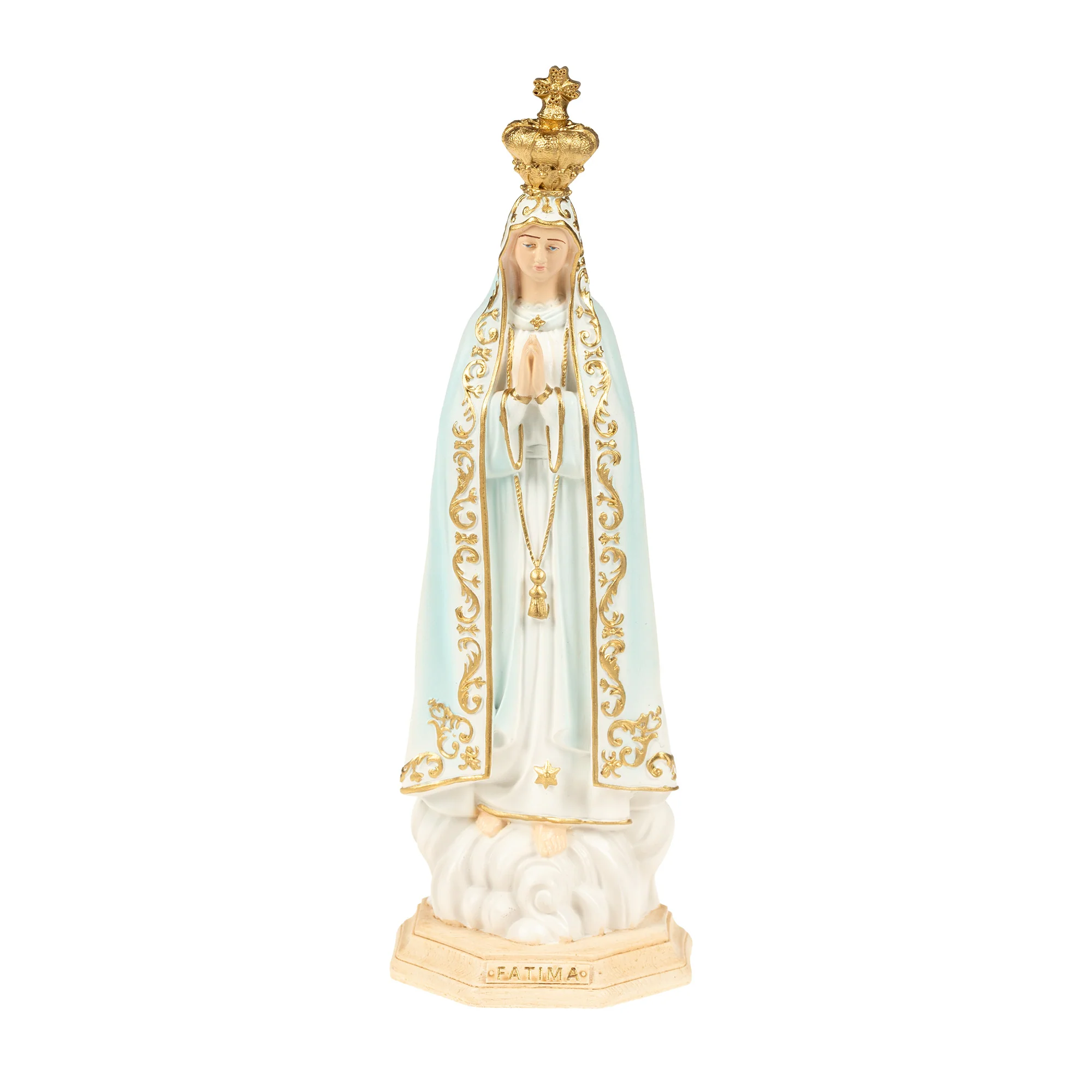 Delicate Our Lady of Fatima Statue - 7.8" - Image 5
