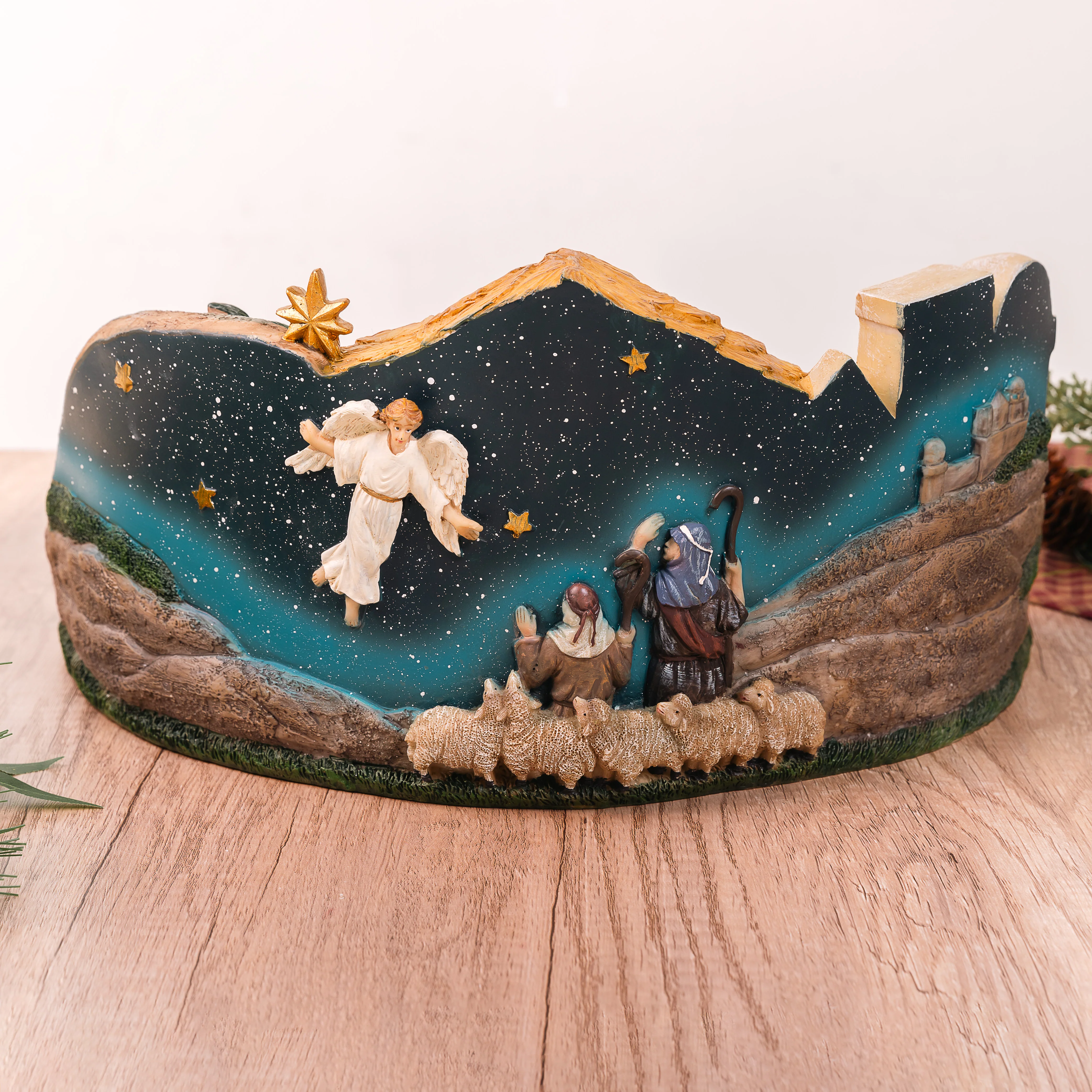 Deluxe Lighted Panorama Nativity Scene - Image 3