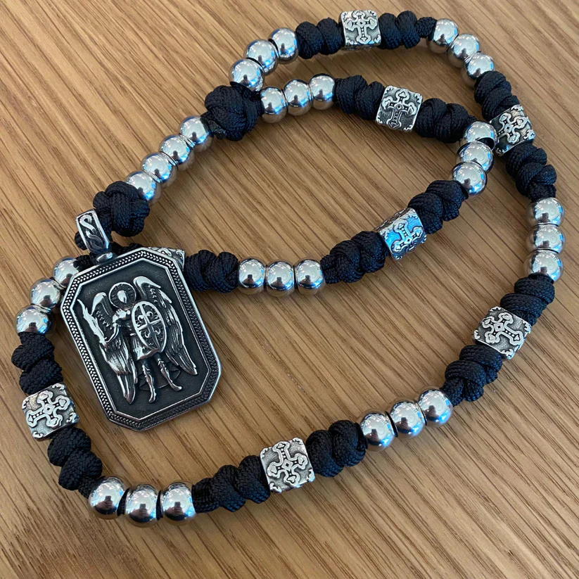 Deluxe Stainless Steel St. Michael Paracord Chaplet - Image 2