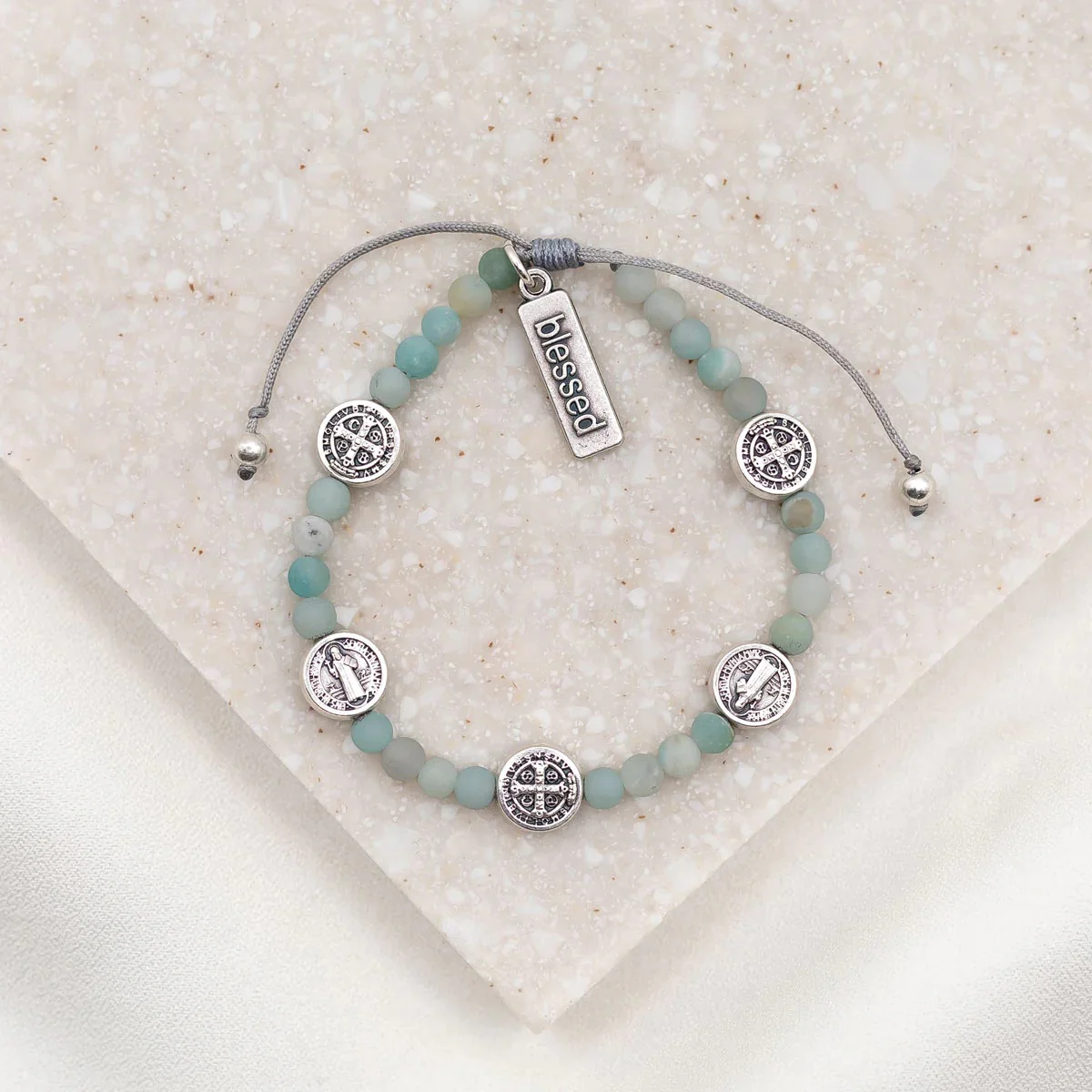 Divine Grace St. Benedict Medal Bracelet - Gold or Silver
