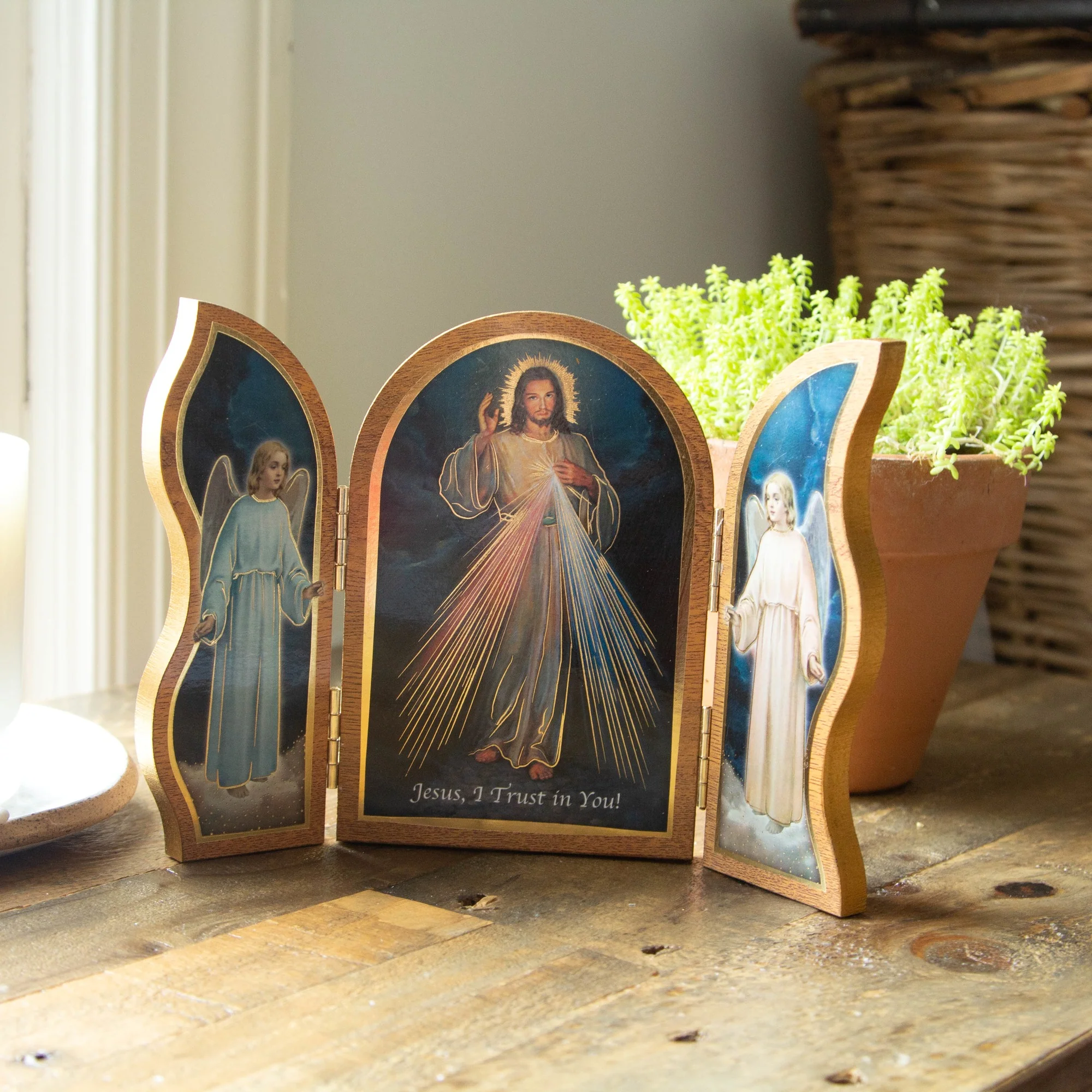 Divine Mercy & Angels Triptych - Image 3