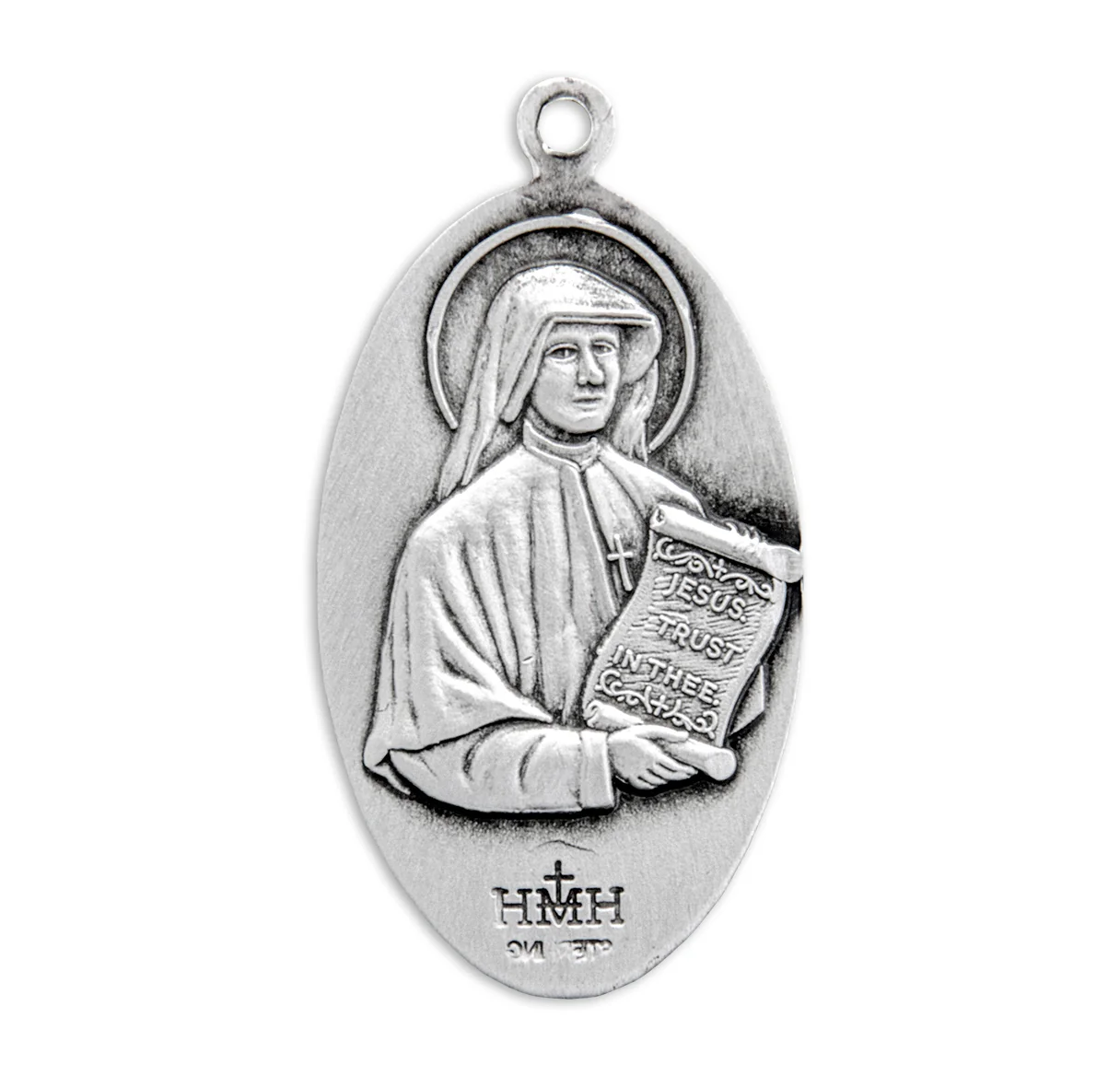 Divine Mercy & St. Faustina Sterling Silver Necklace - Image 2