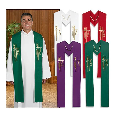 Embroidered Alpha Omega Stole