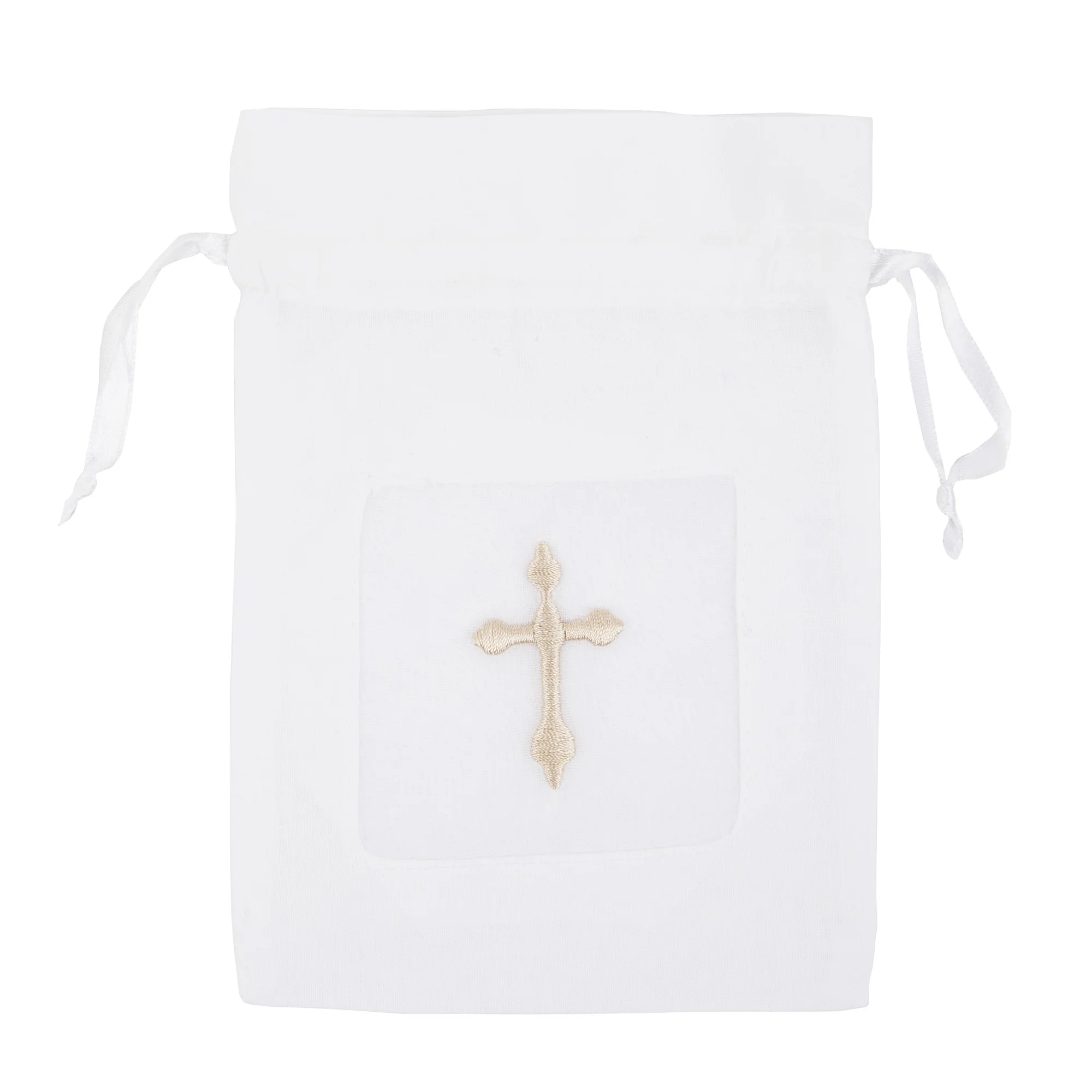 Embroidered Cross Rosary/Prayer Card Pouch