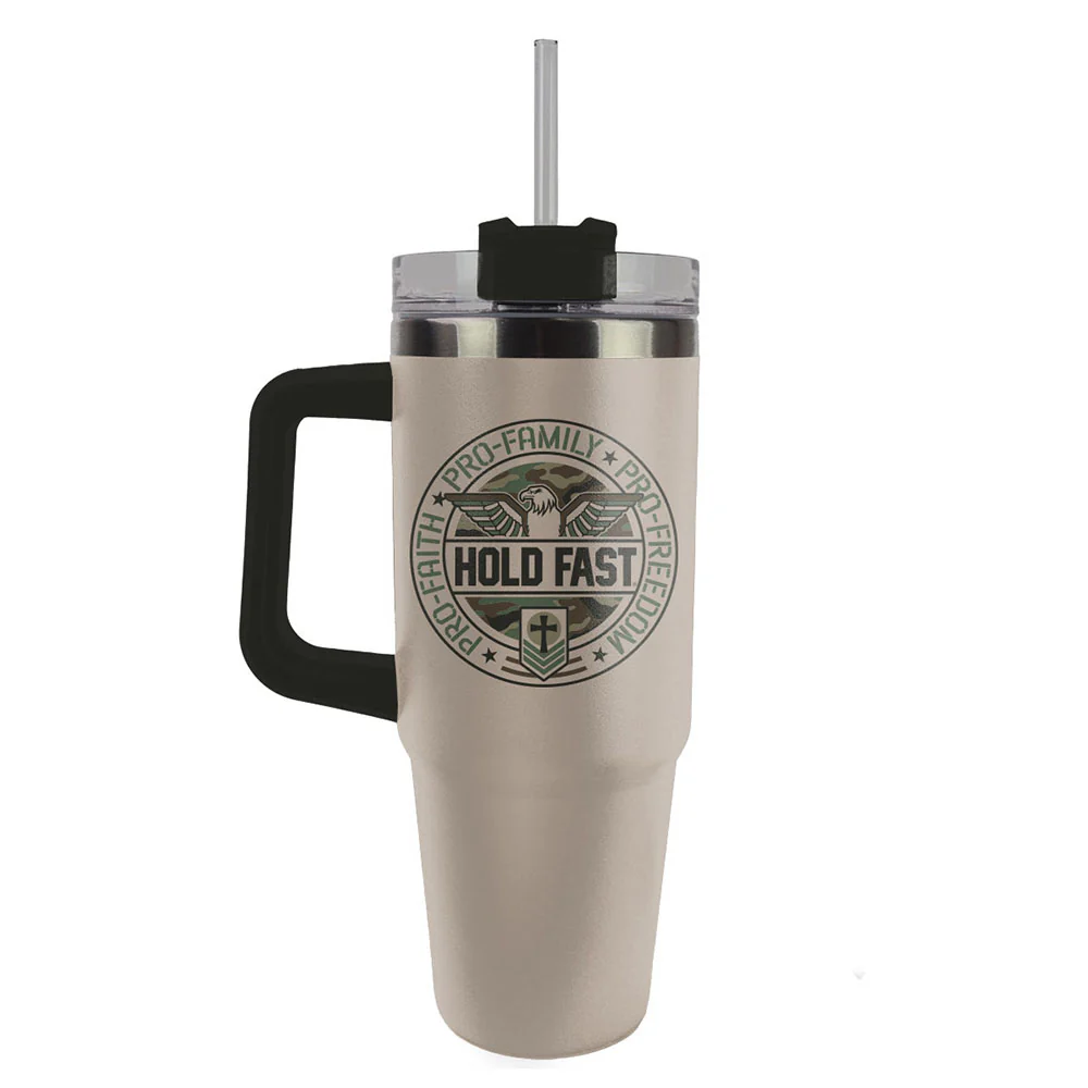 Faith Family Freedom Stainless Steel Tumbler with Straw