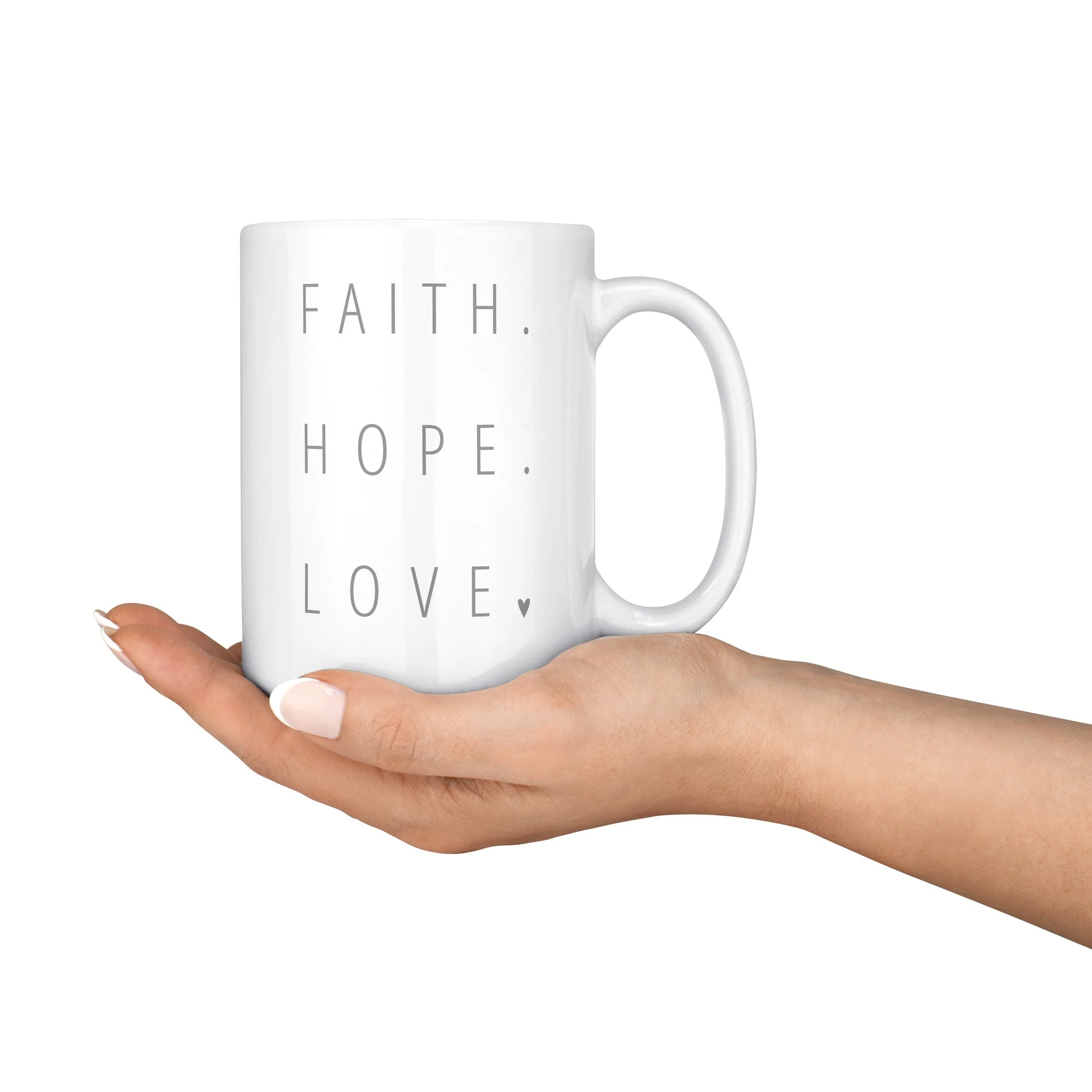 Faith, Hope, Love Elegant Mug - Image 3