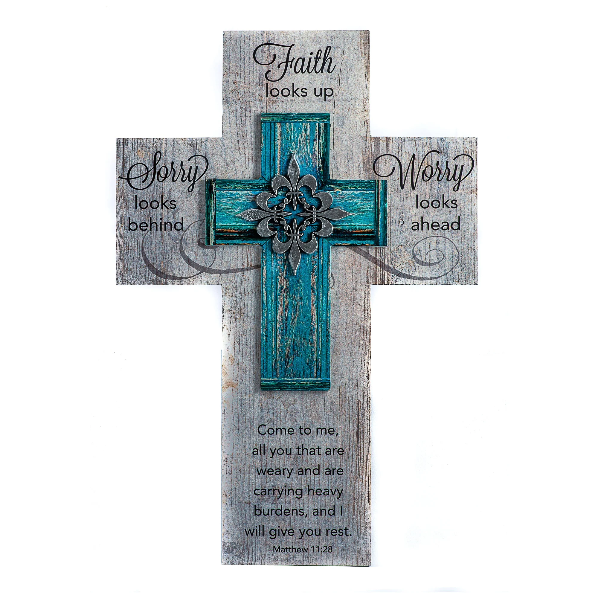 Faith Looks Up Wall Cross - 12"