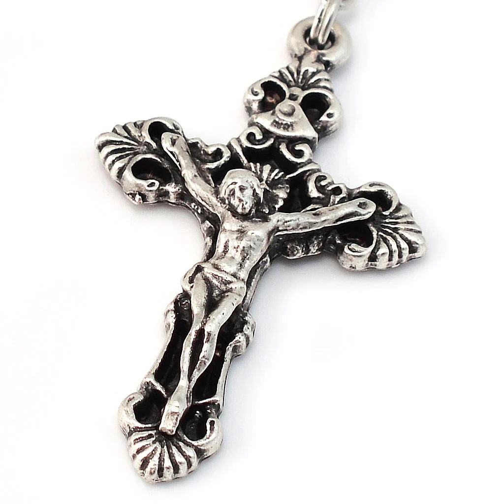 Fatima Crown Marbled Crimson Rosary - Image 4