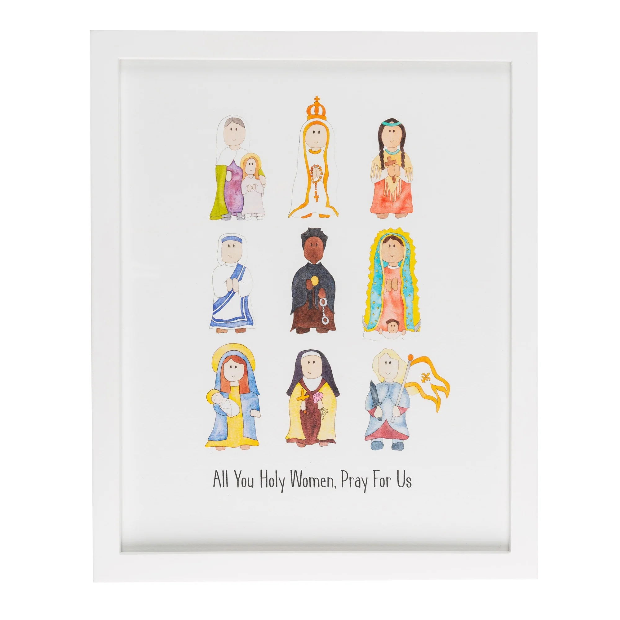 Female Jr Saints White Framed Art Print - 8x10" - Image 2