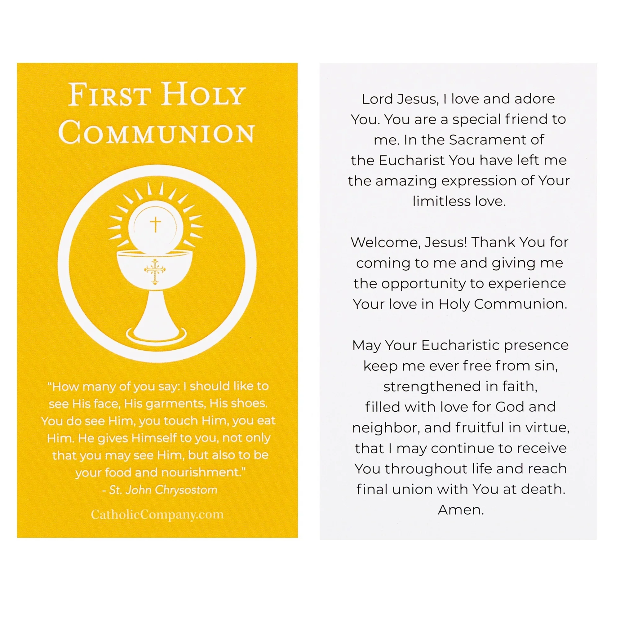 First Communion Black Rosary with Prayer Card - Image 4