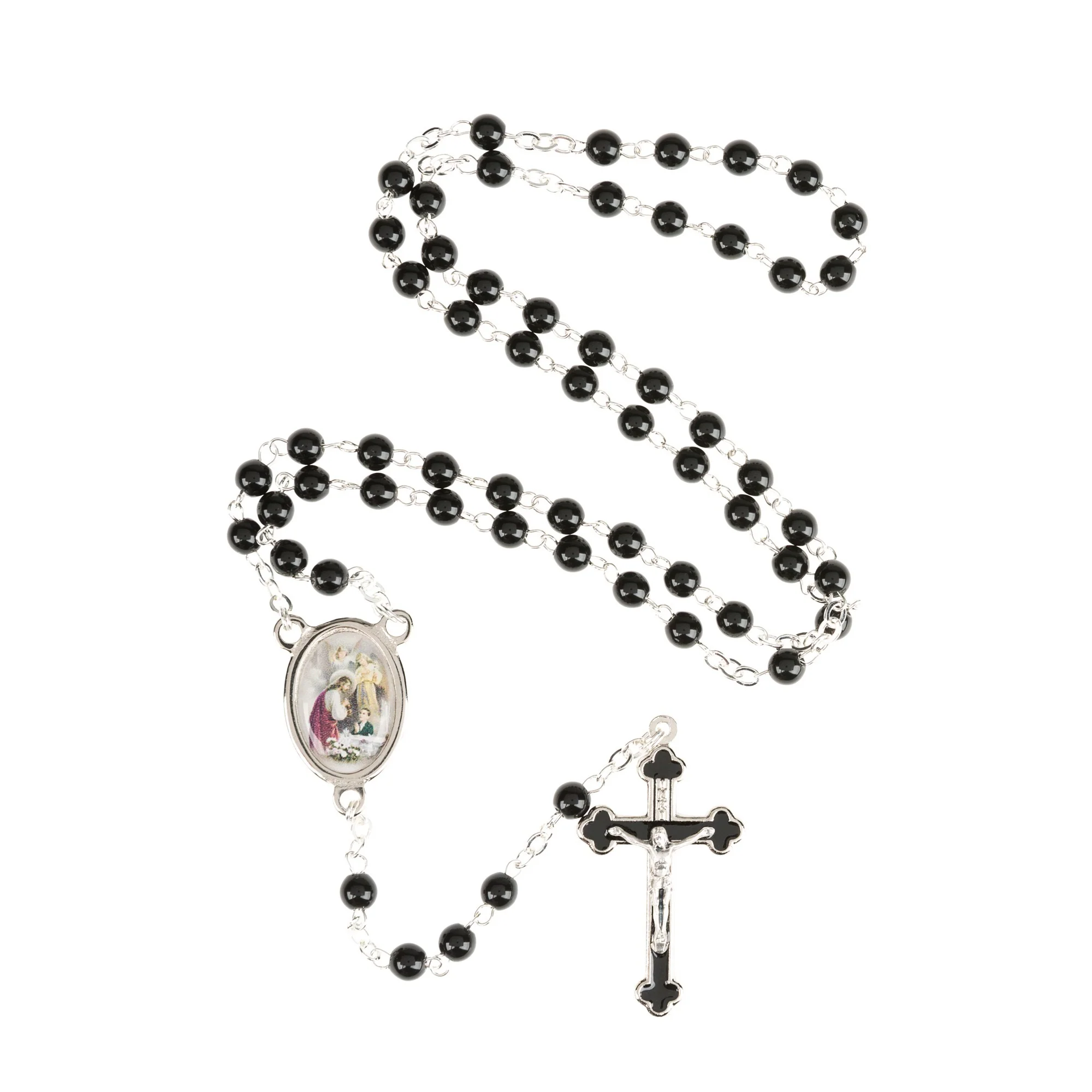 First Communion Boys Rosary with Lapel Pin Gift Set - Image 2
