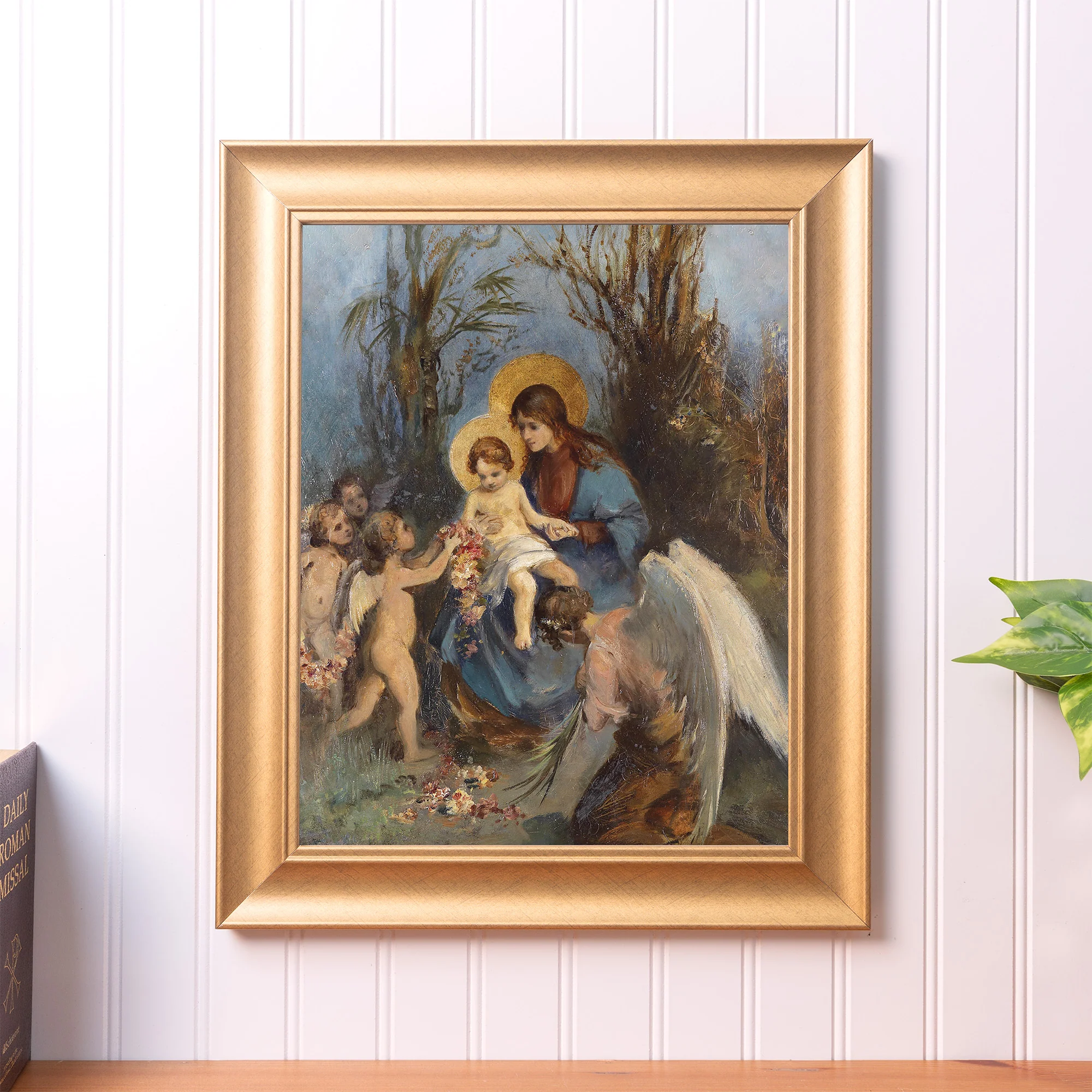 Flowers for the Baby Jesus Gold Framed Print - Multiple Sizes - Image 6