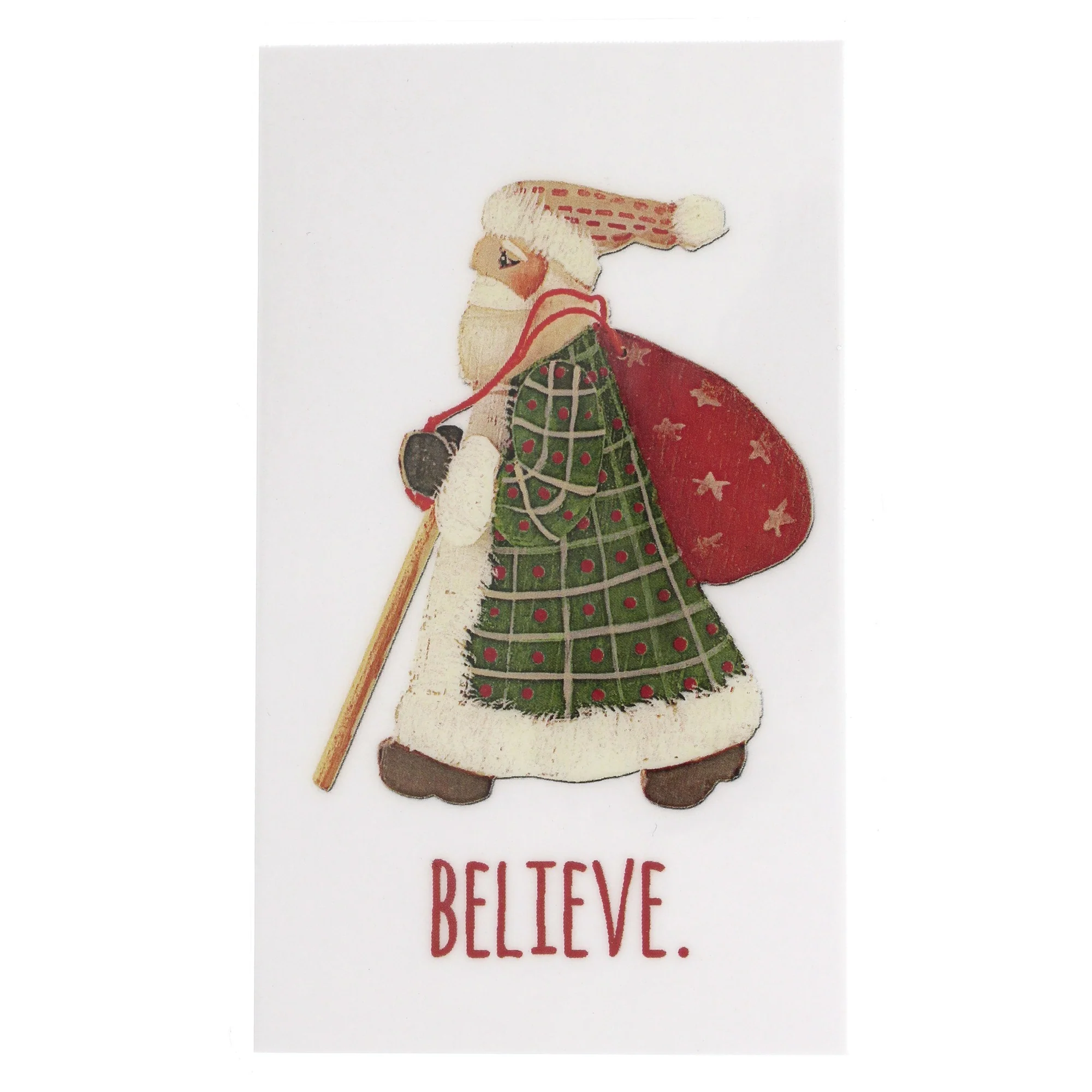 Laminated Folk Art Saint Nicholas Personalized Prayer Card - Image 3