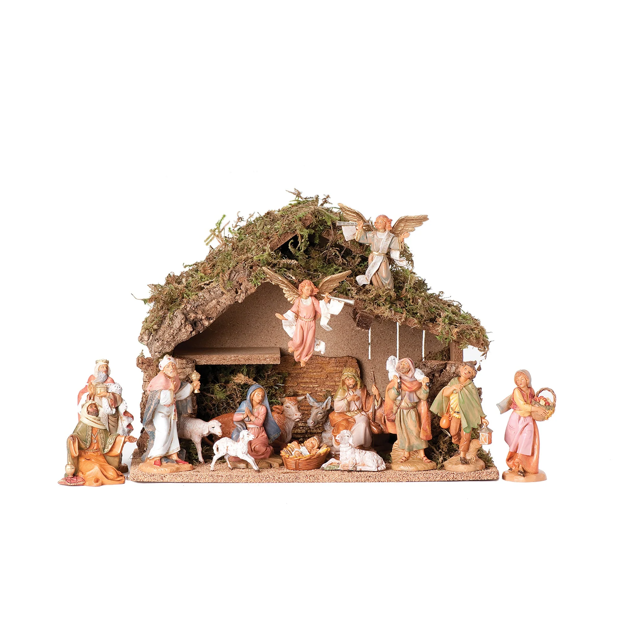 Fontanini 16 Piece Nativity Set with Italian Stable 5" Scale