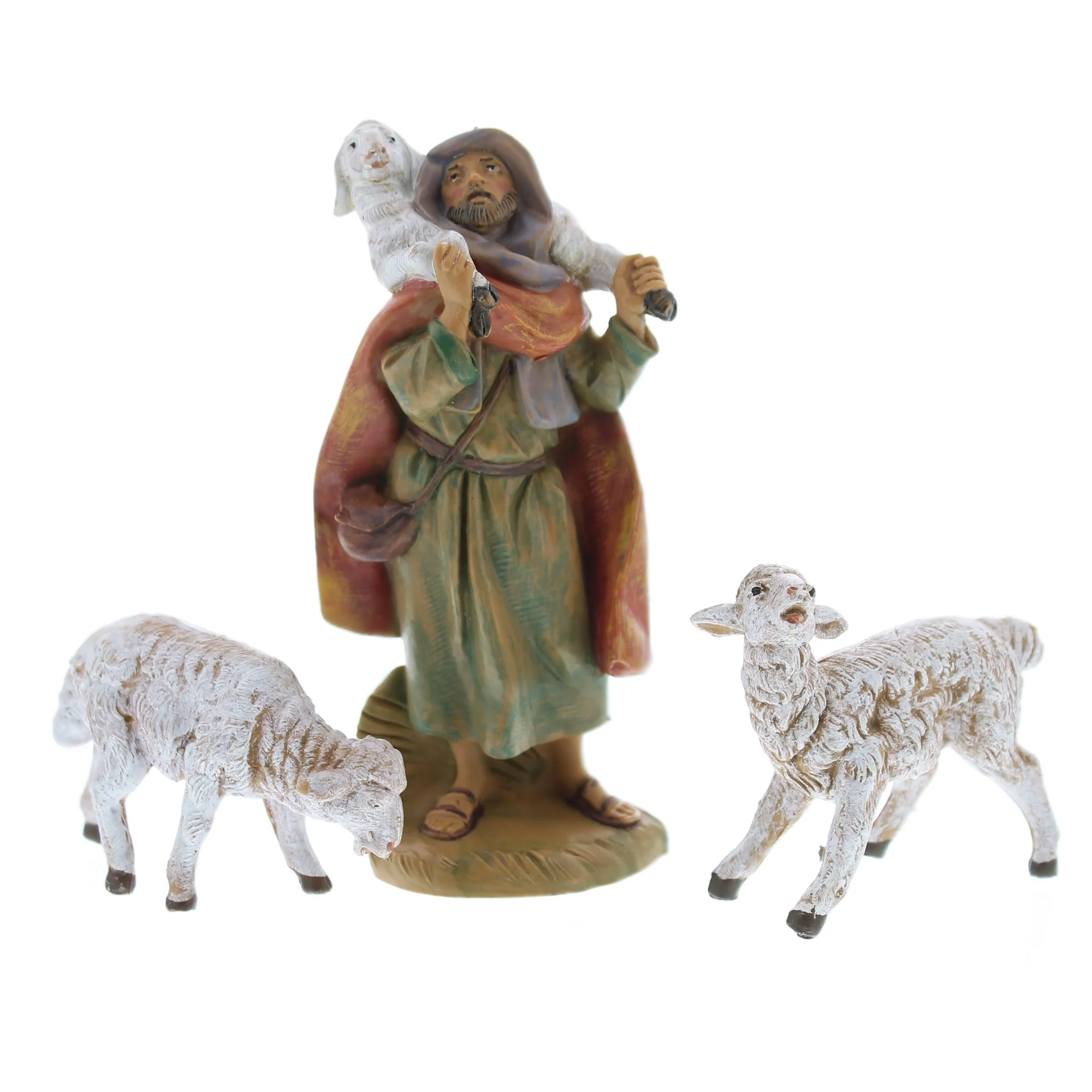 Fontanini 7 Piece Nativity Set with Italian Wood Stable 5" Scale - Image 5