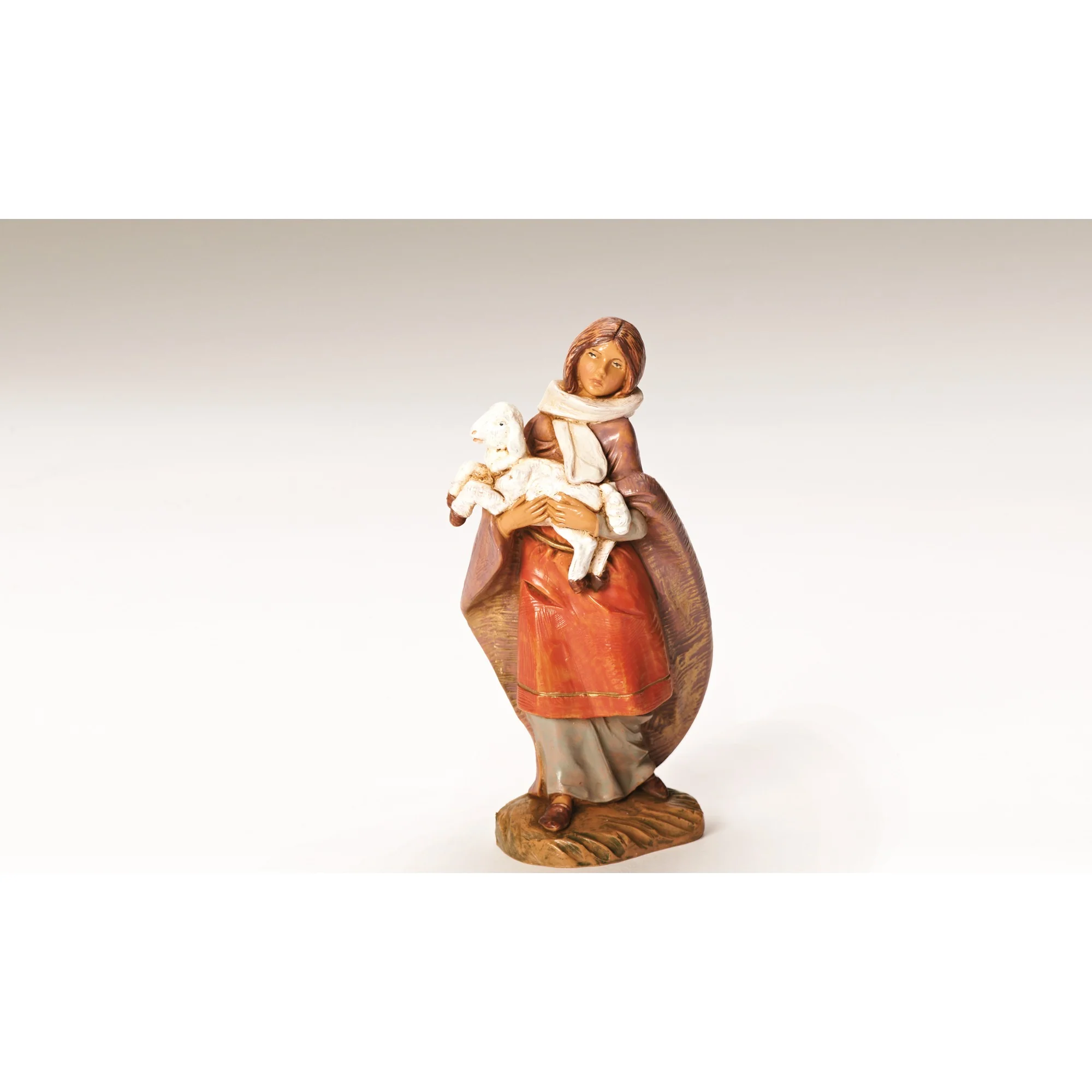Fontanini Emma the Shepherdess with Lamb Figure – 5" Scale