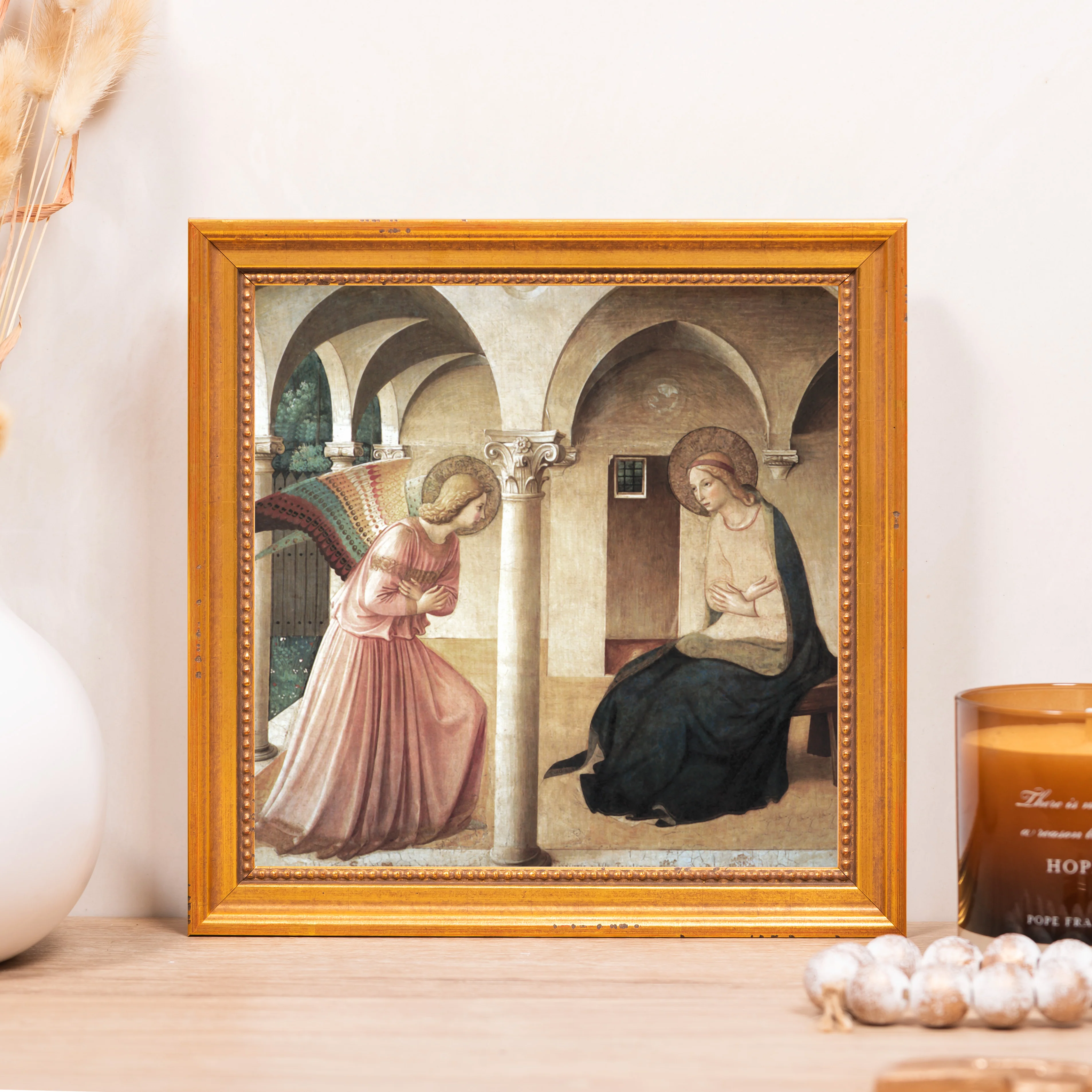 Fra Angelico's Annunciation Framed Canvas - Sacred Mini Collection - Image 10
