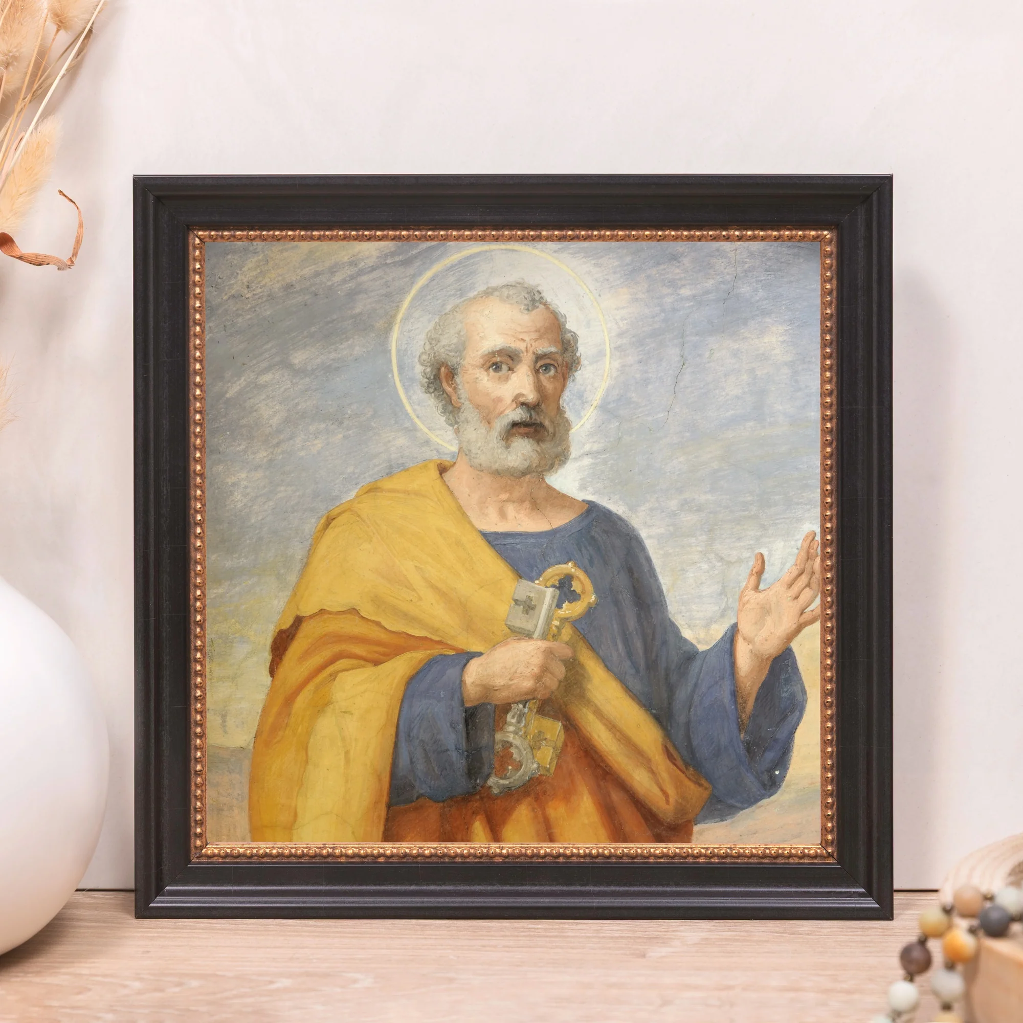 Fresco of St Peter Framed Canvas - Sacred Mini Collection - Image 10