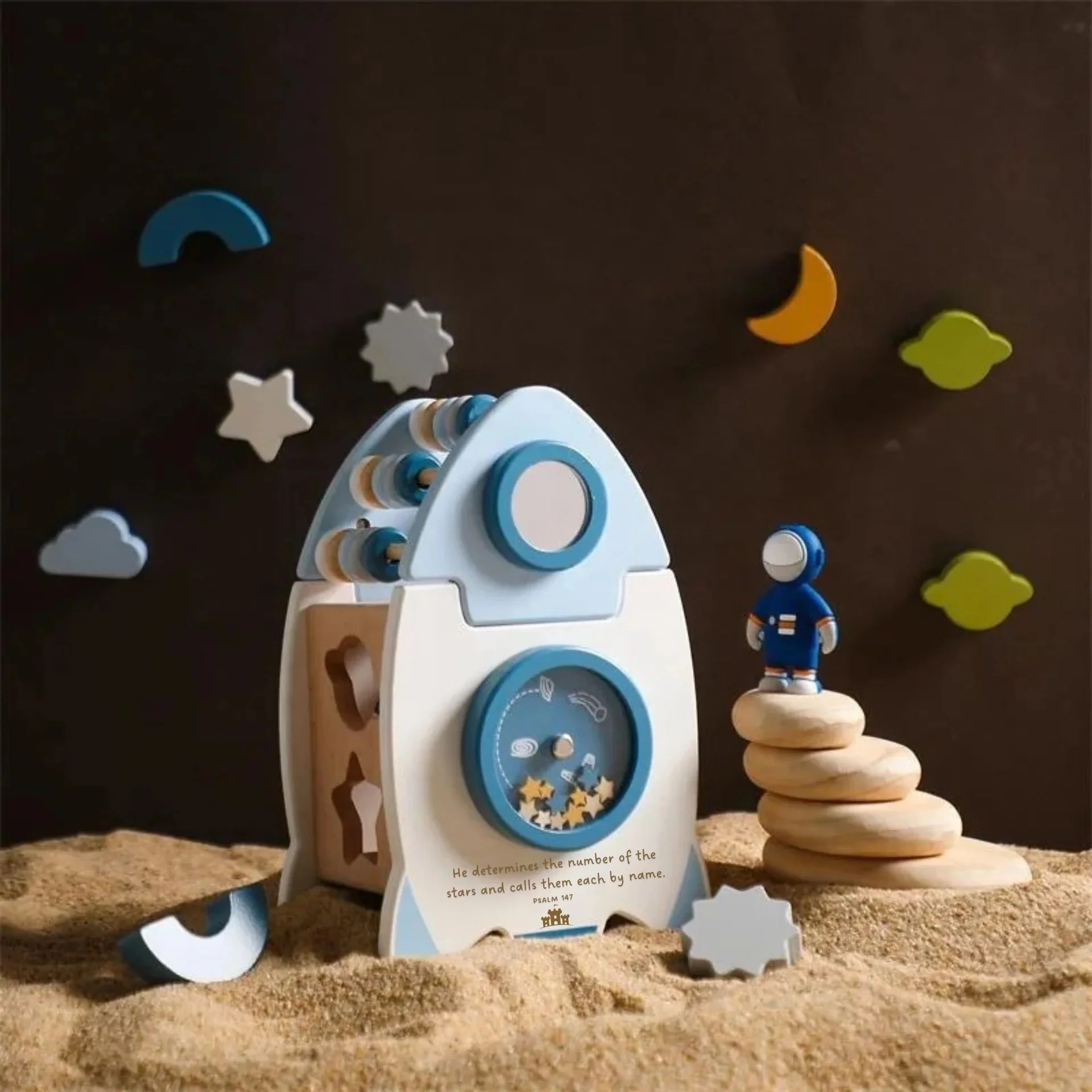 Galactic Glory Wooden Spaceship Toy - Image 2
