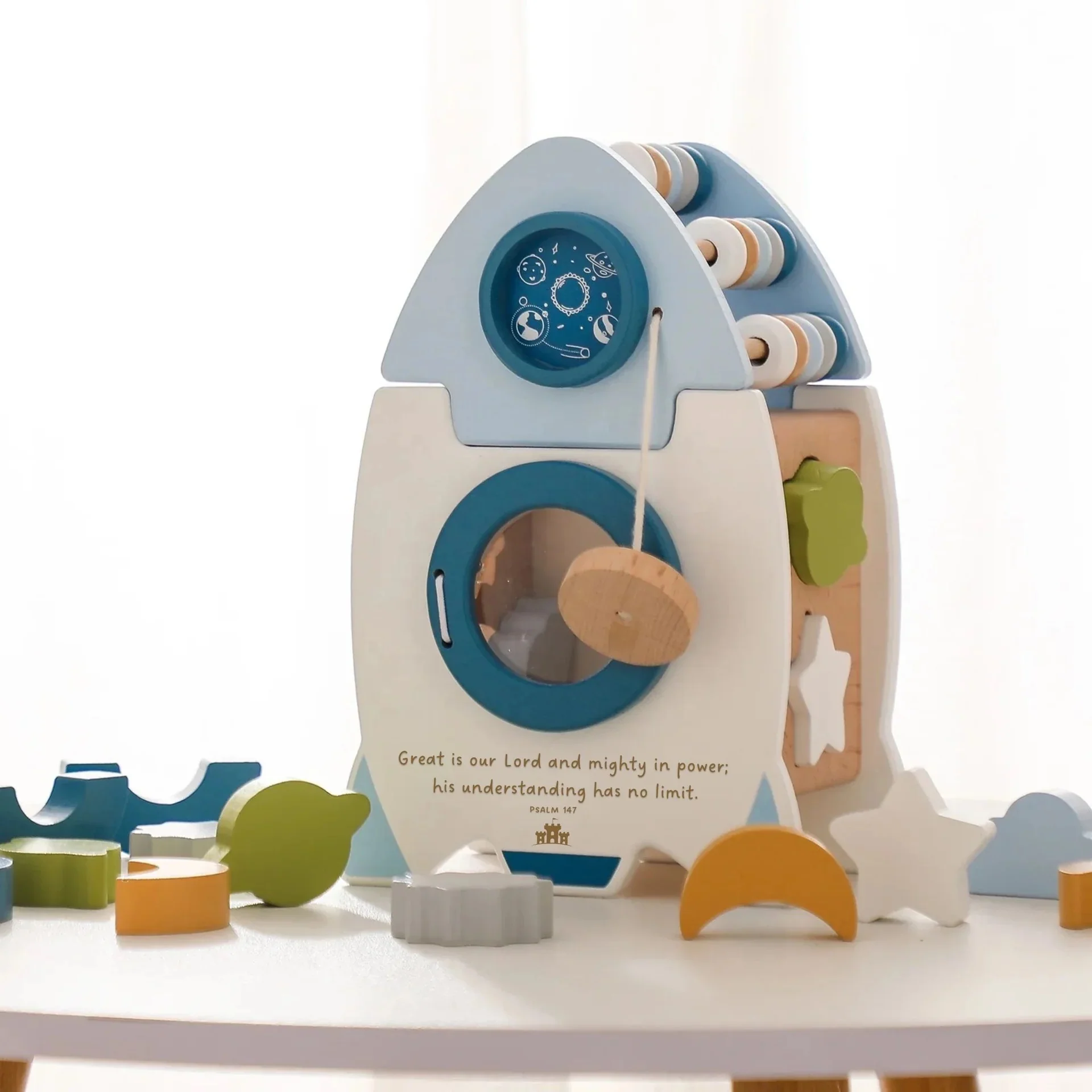 Galactic Glory Wooden Spaceship Toy - Image 3