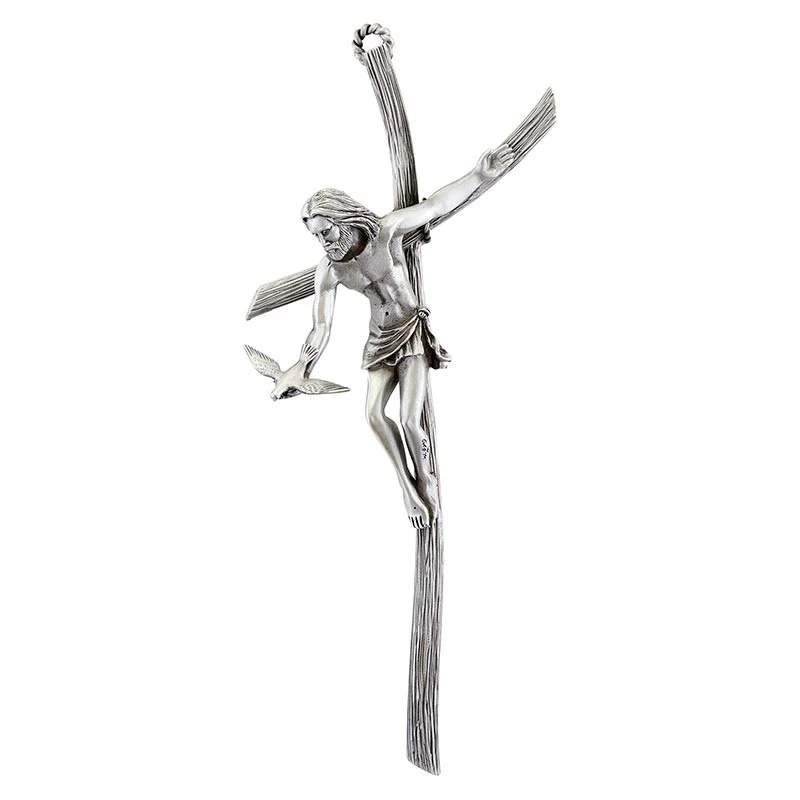 Gift of the Spirit Pewter Wall Crucifix - 8" - Image 2