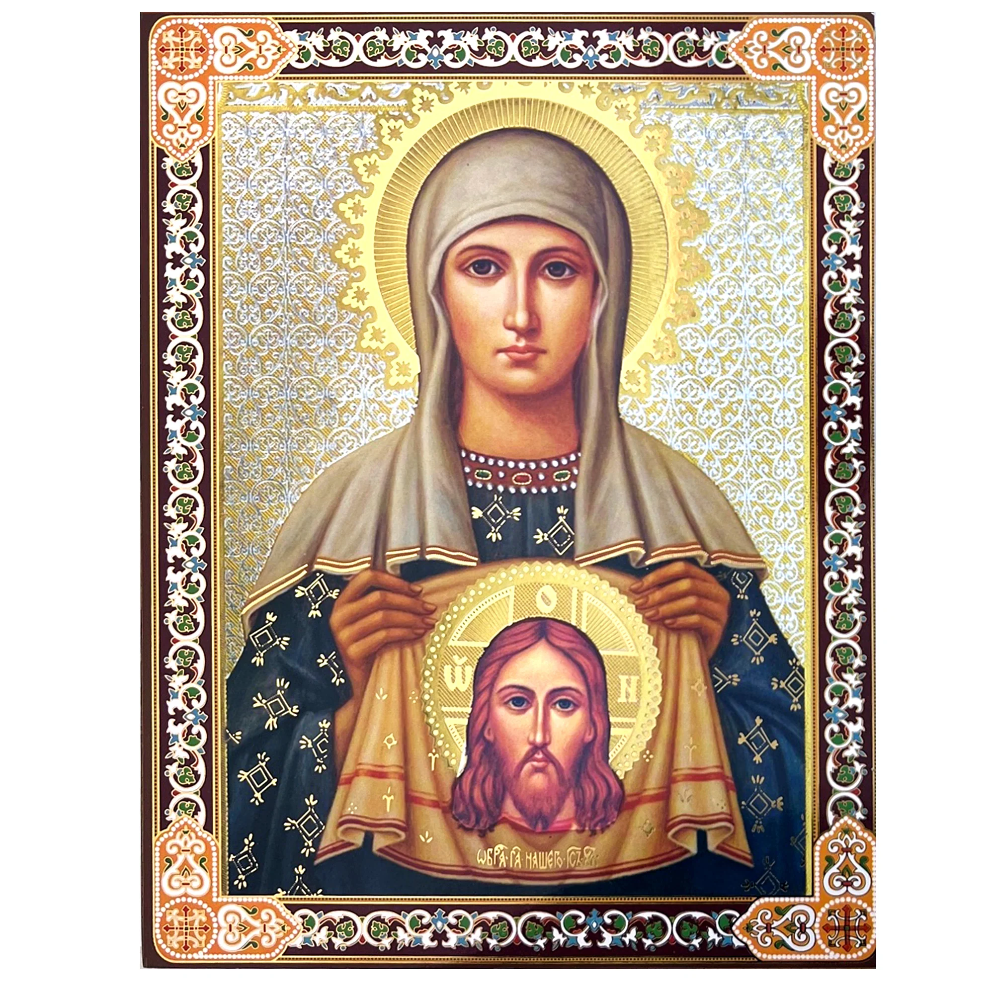 Gilded St. Veronica Russian Icon