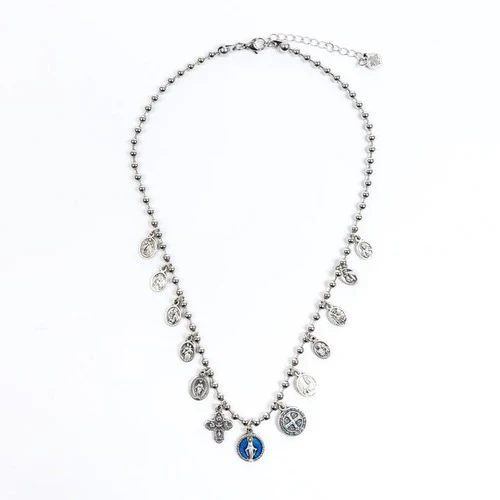 Glory Saints and Angels Necklace in Silver