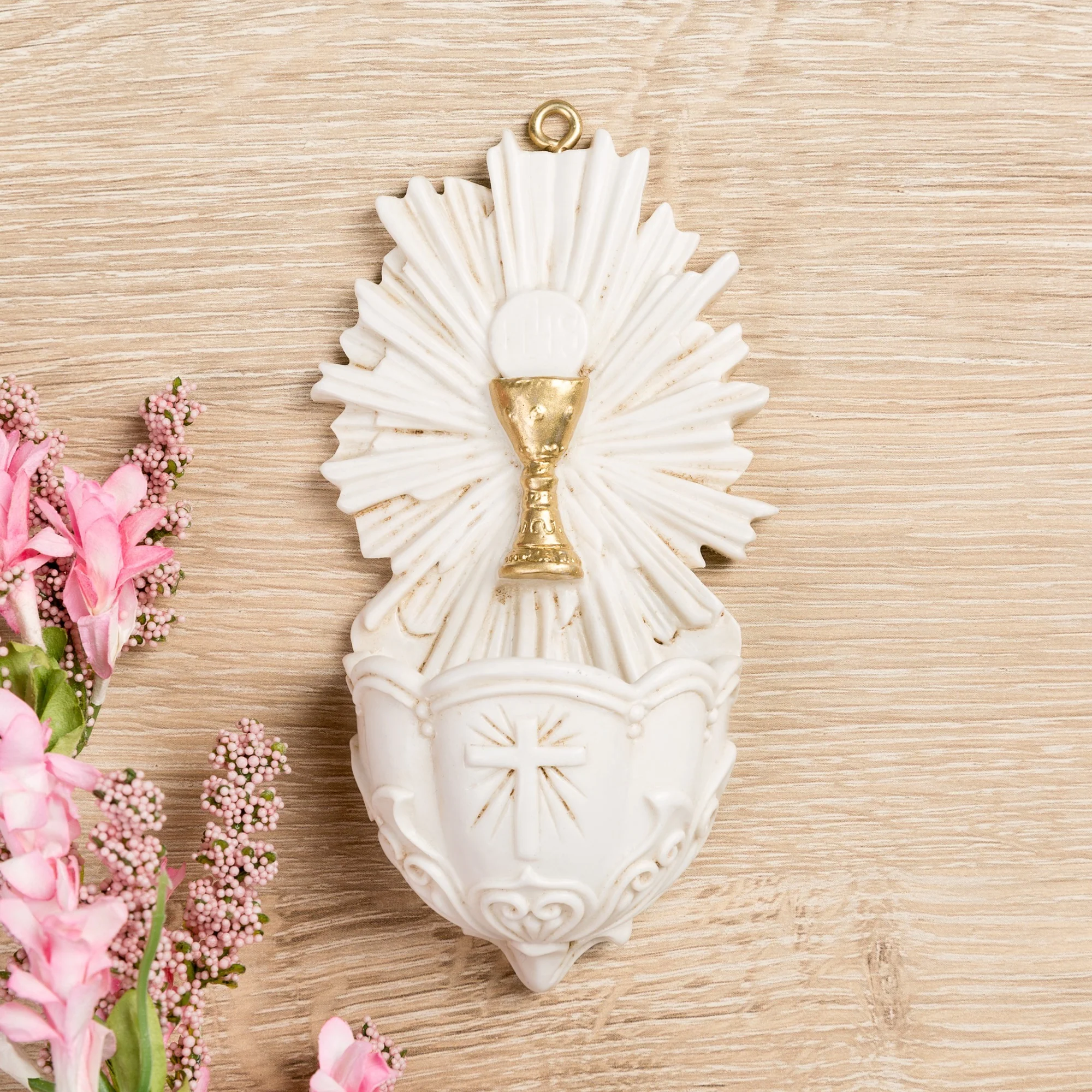 Gold Chalice Holy Water Font