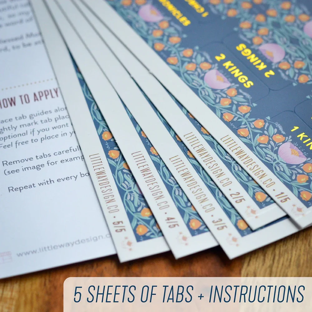 Gold Foiled Catholic Bible Tabs - Multiple Designs - Image 11
