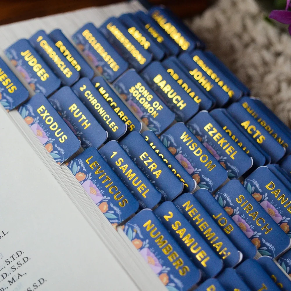 Gold Foiled Catholic Bible Tabs - Multiple Designs - Image 14