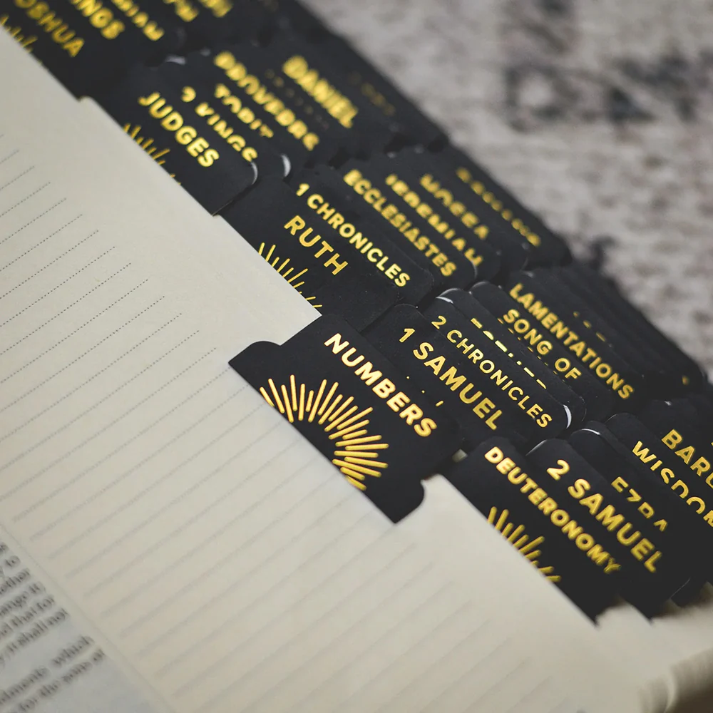 Gold Foiled Catholic Bible Tabs - Multiple Designs - Image 26