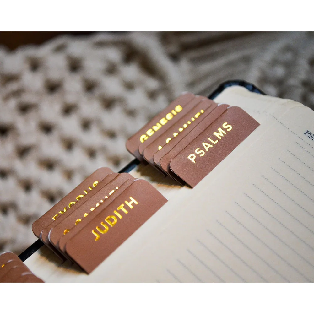 Gold Foiled Catholic Bible Tabs - Multiple Designs - Image 5