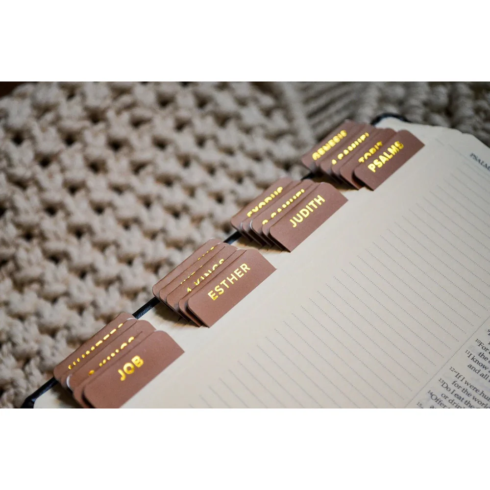Gold Foiled Catholic Bible Tabs - Multiple Designs - Image 9