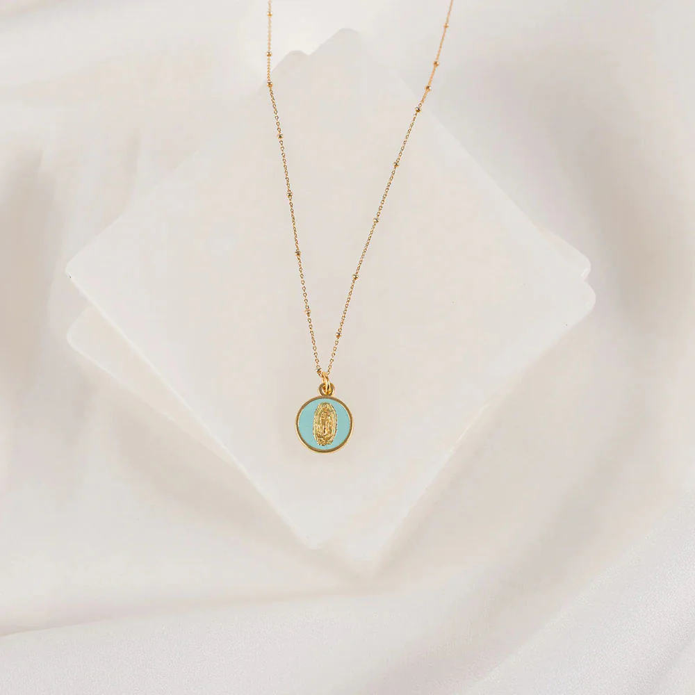 Gold Miraculous Rose Guadalupe Necklace - Image 3
