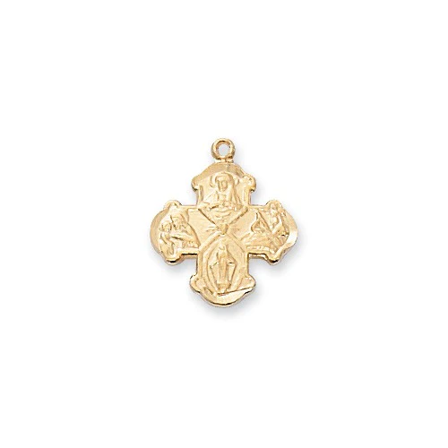 Gold over Sterling 4 Way Pendant